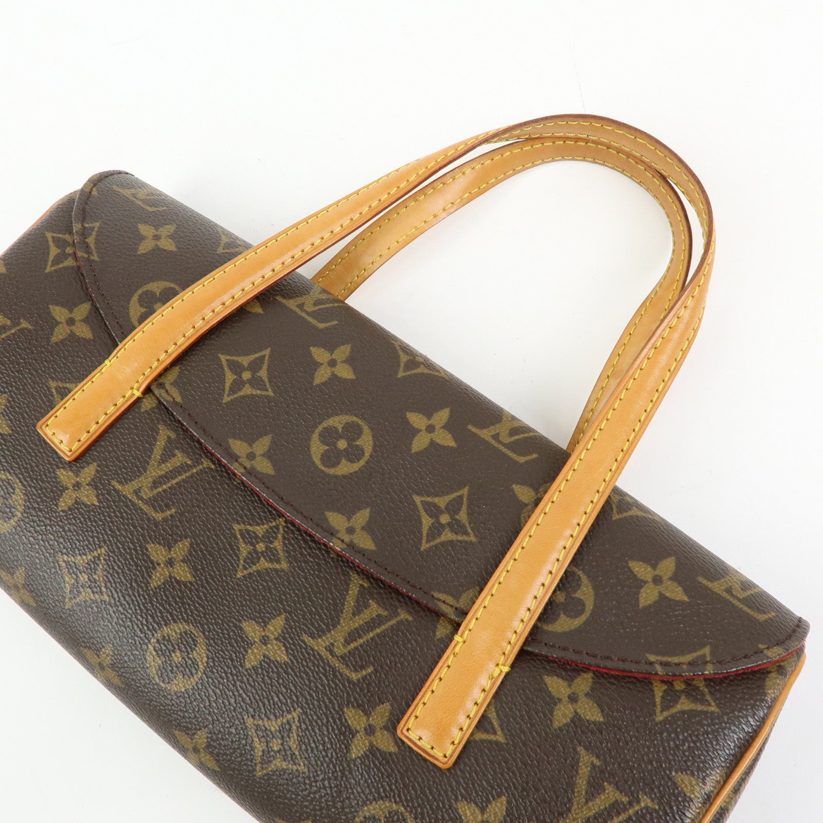 Louis Vuitton Monogram Sonatine Hand Bag Brown M51902