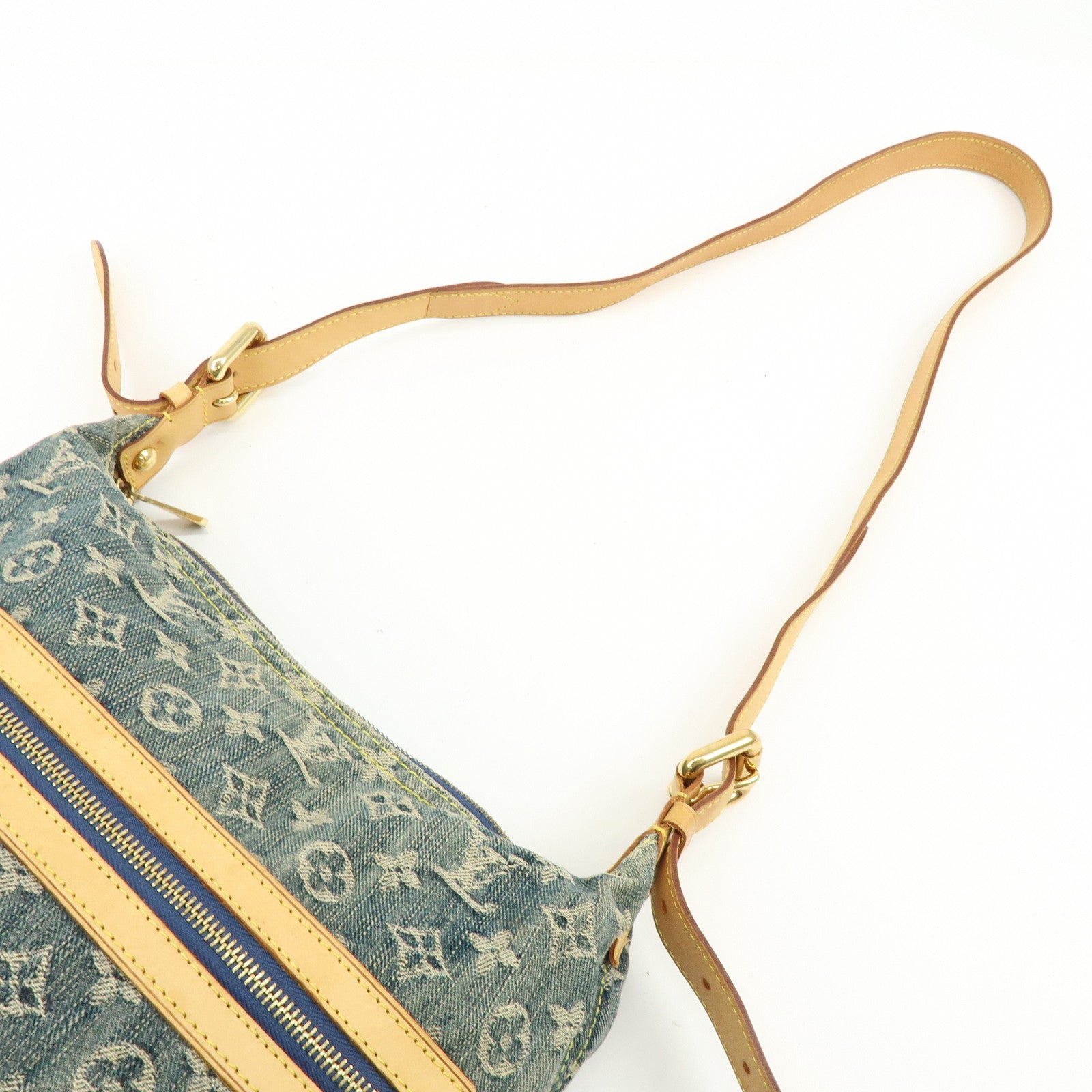 Louis Vuitton Monogram Denim Baggy GM Shoulder Bag Blue M95048