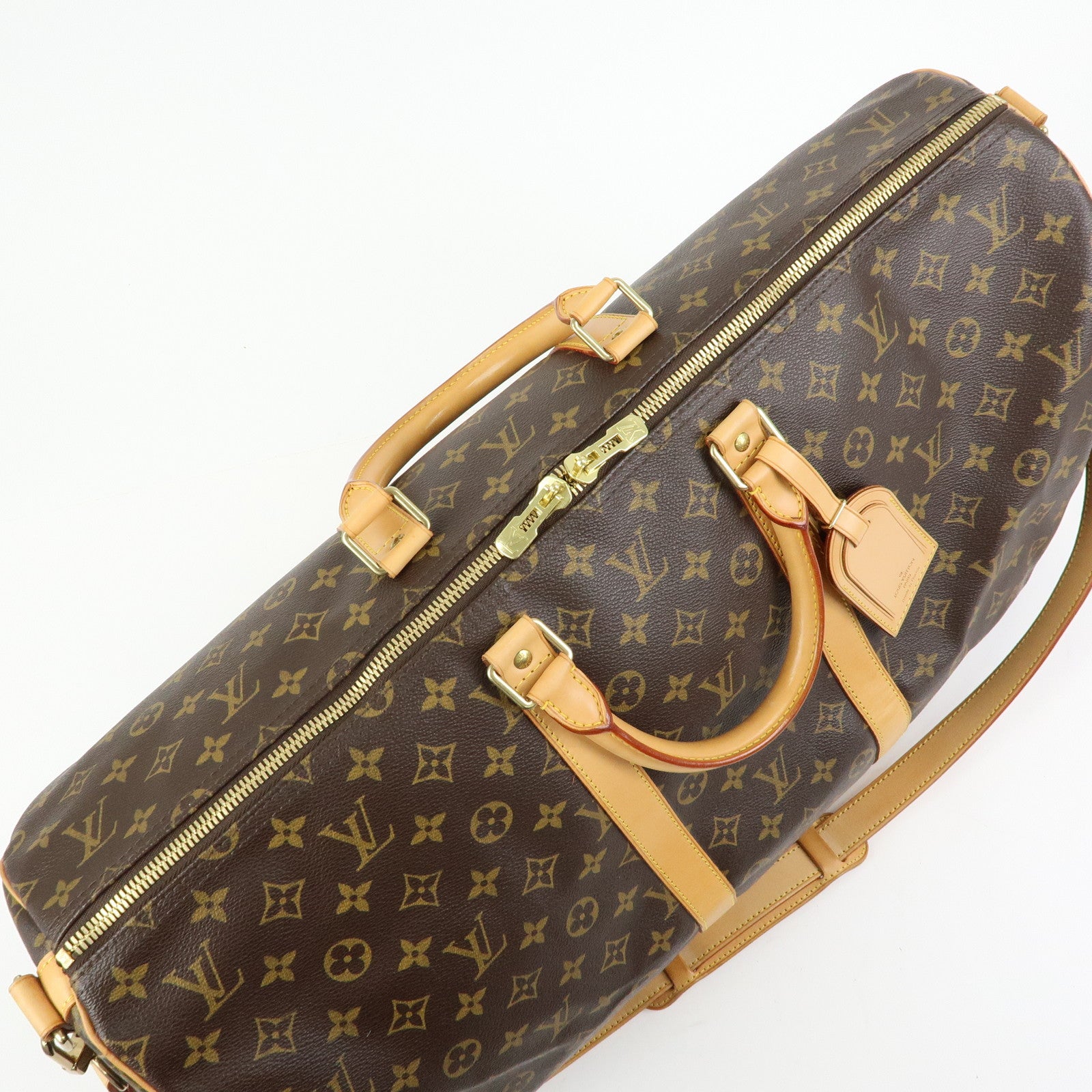 Louis Vuitton Monogram Keep All Bandouliere 55 Boston Bag M41414
