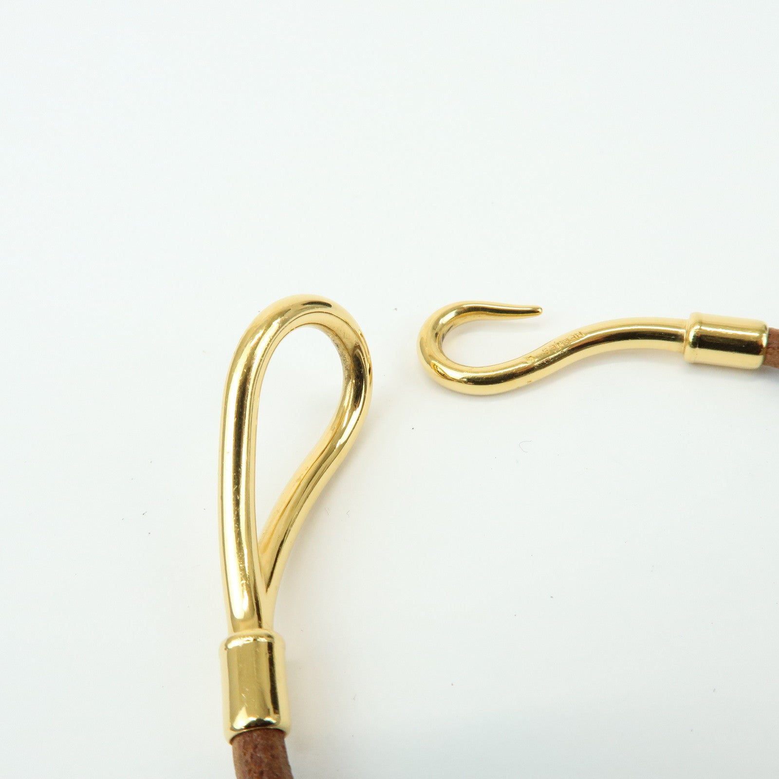 HERMES Set of 2 Jumbo Choker Jumbo Double Choker Leather Bracelet