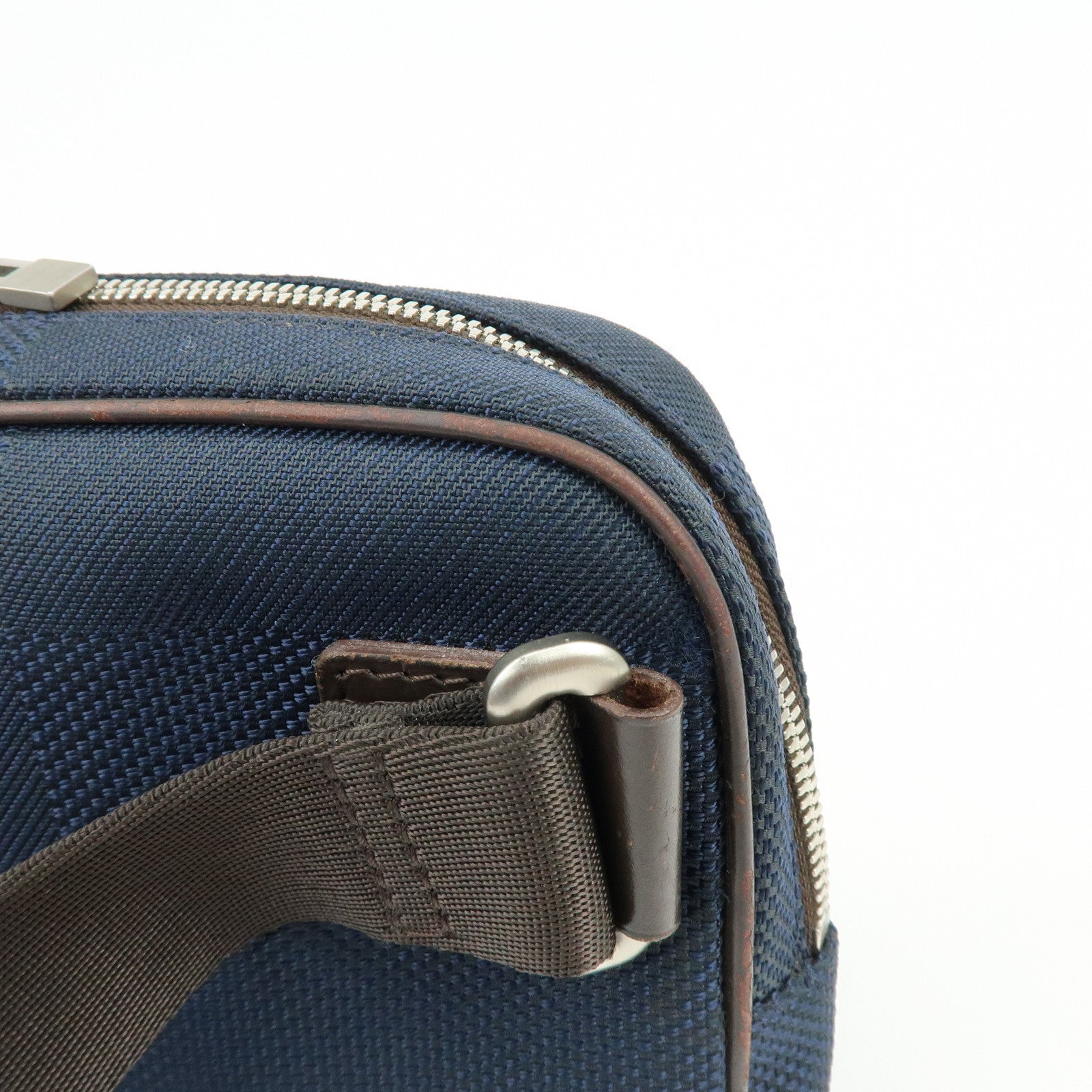 Louis Vuitton Damier Geant Canvas Leather Waist Body Bag Bleu Ocean