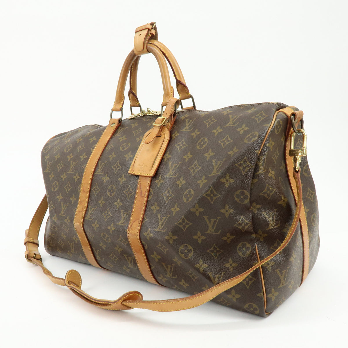 Louis Vuitton Monogram Keep All Bandouliere 50 Boston Bag M41416