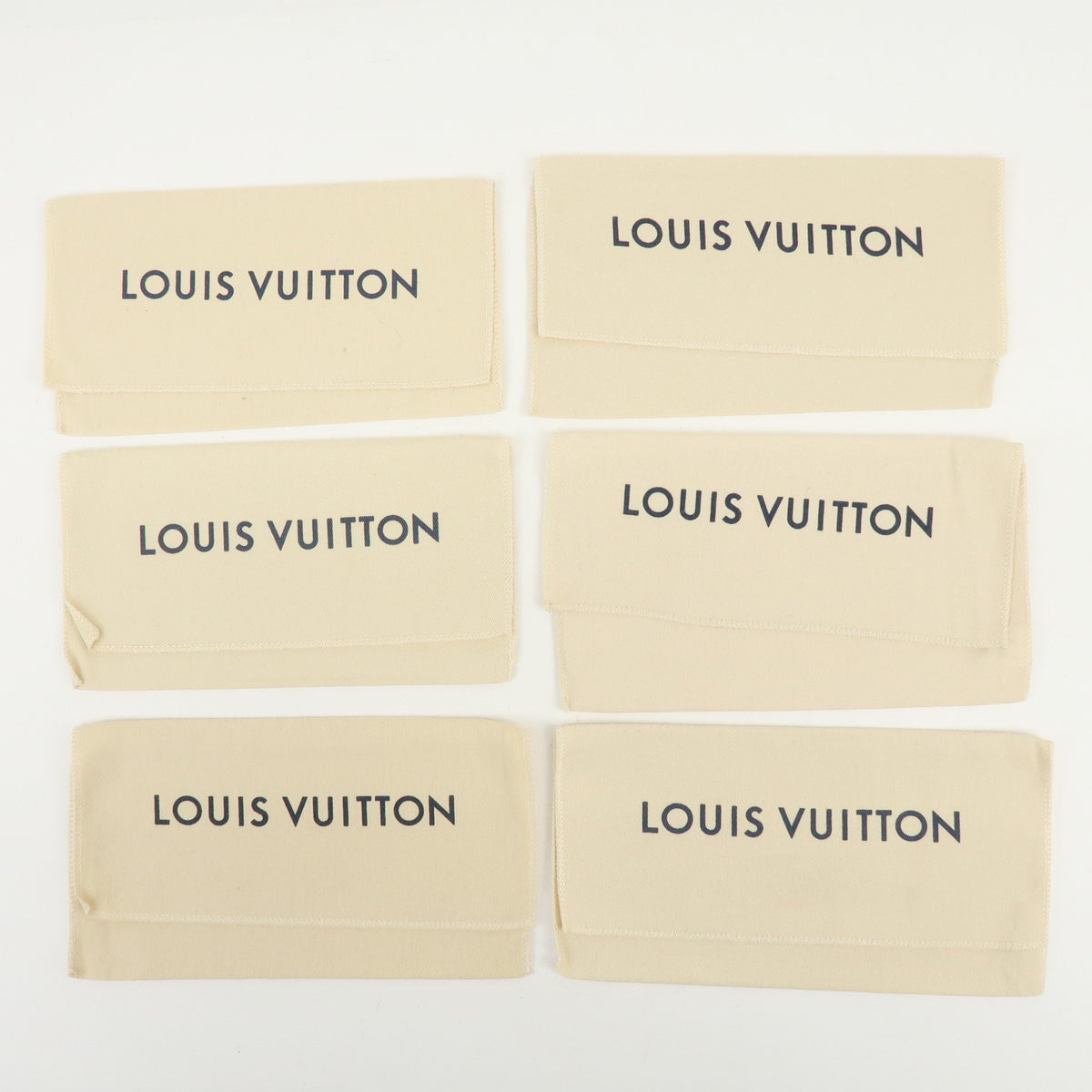 Louis Vuitton Lot of 25 Dust Bag Storage Bag Flap Style Beige