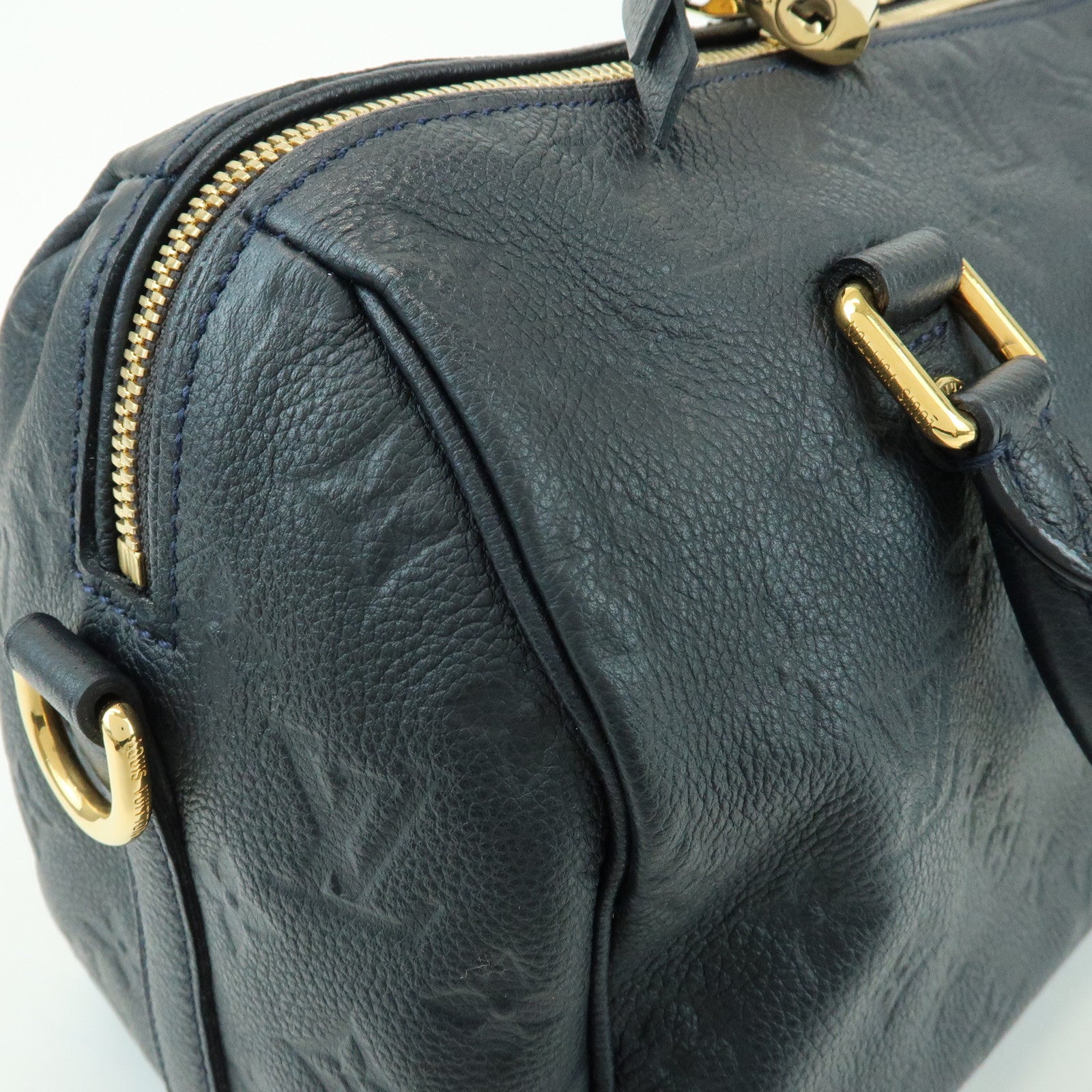 Louis Vuitton Monogram Empreinte Speedy Bandouliere 25 Navy M40762