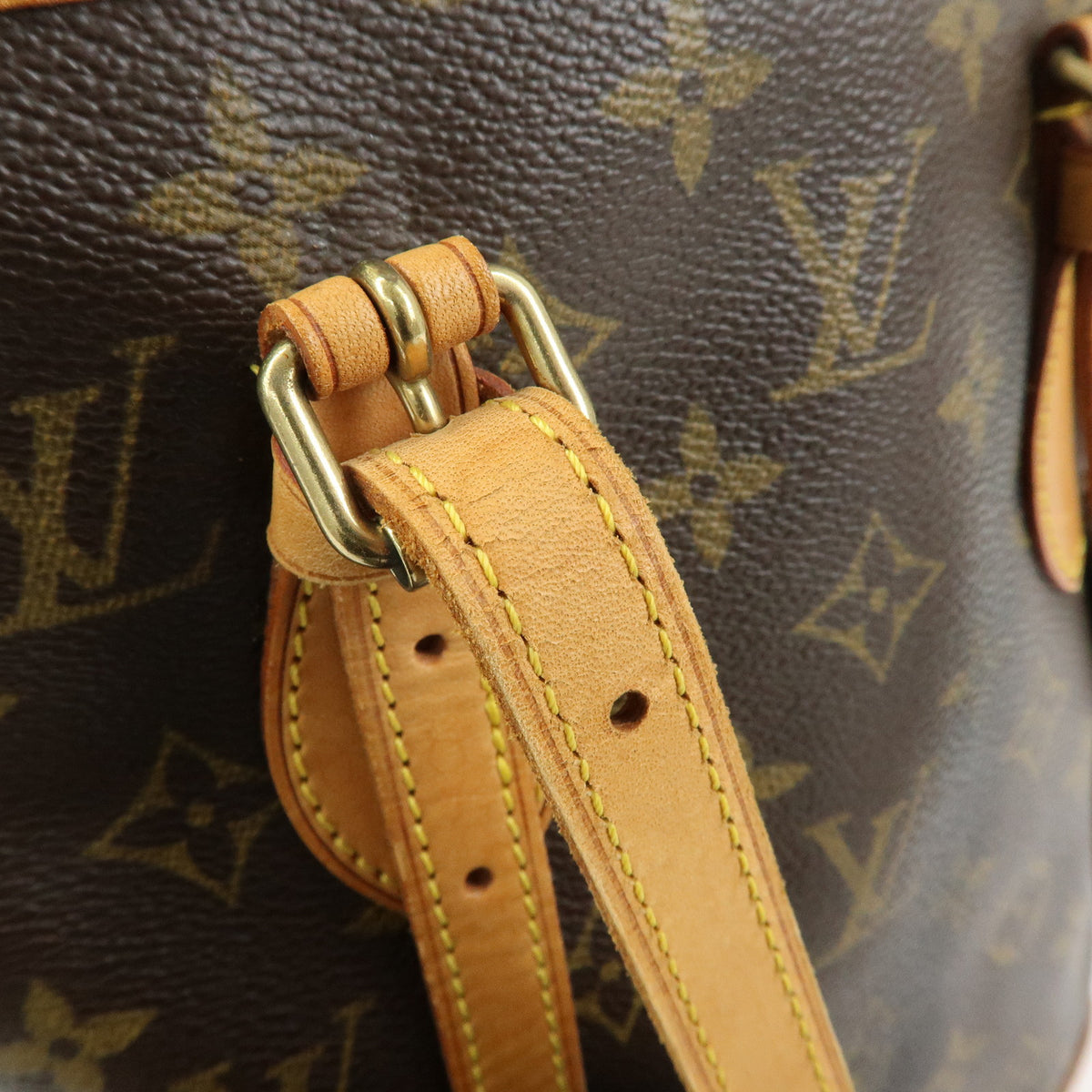 Louis Vuitton Monogram Canvas Bucket PM Hand Bag Brown M42238