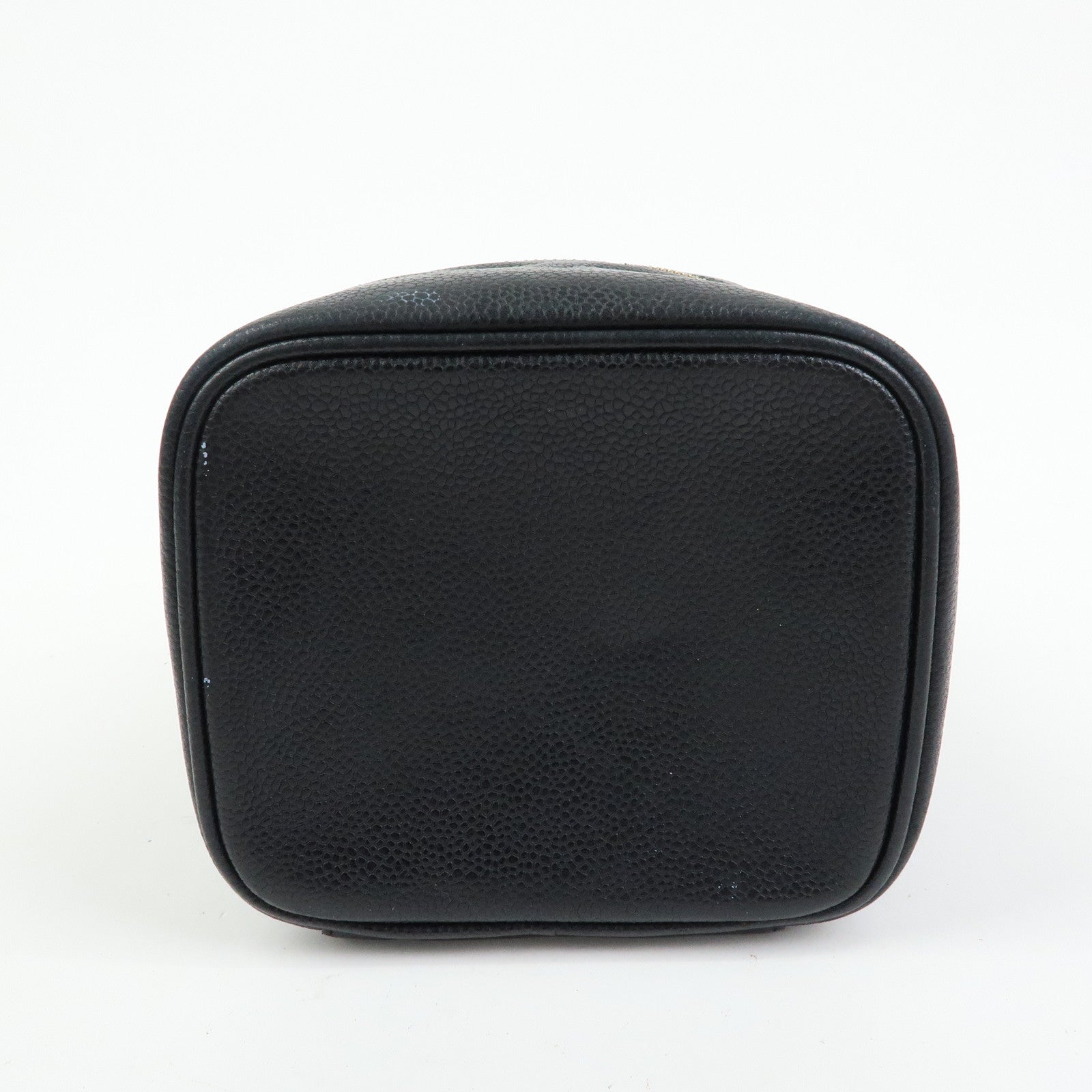CHANEL COCO Mark Caviarskin Vanity Bag Cosmetic Bag Black A01998