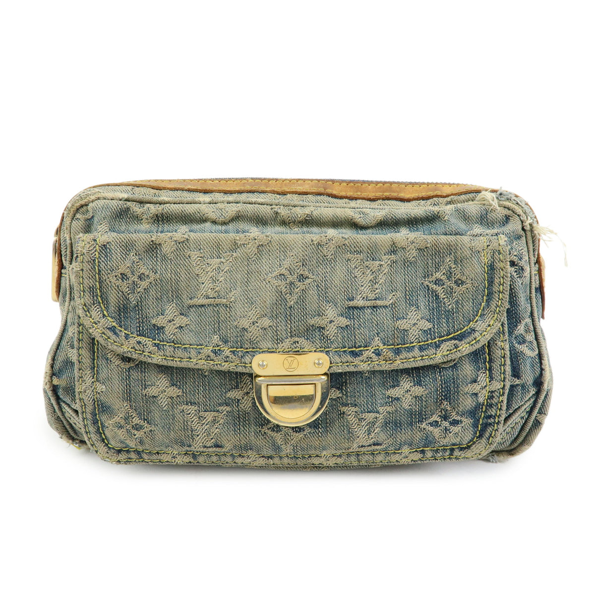 Louis Vuitton Monogram Denim Bum Bag Waist Bag Blue M95347