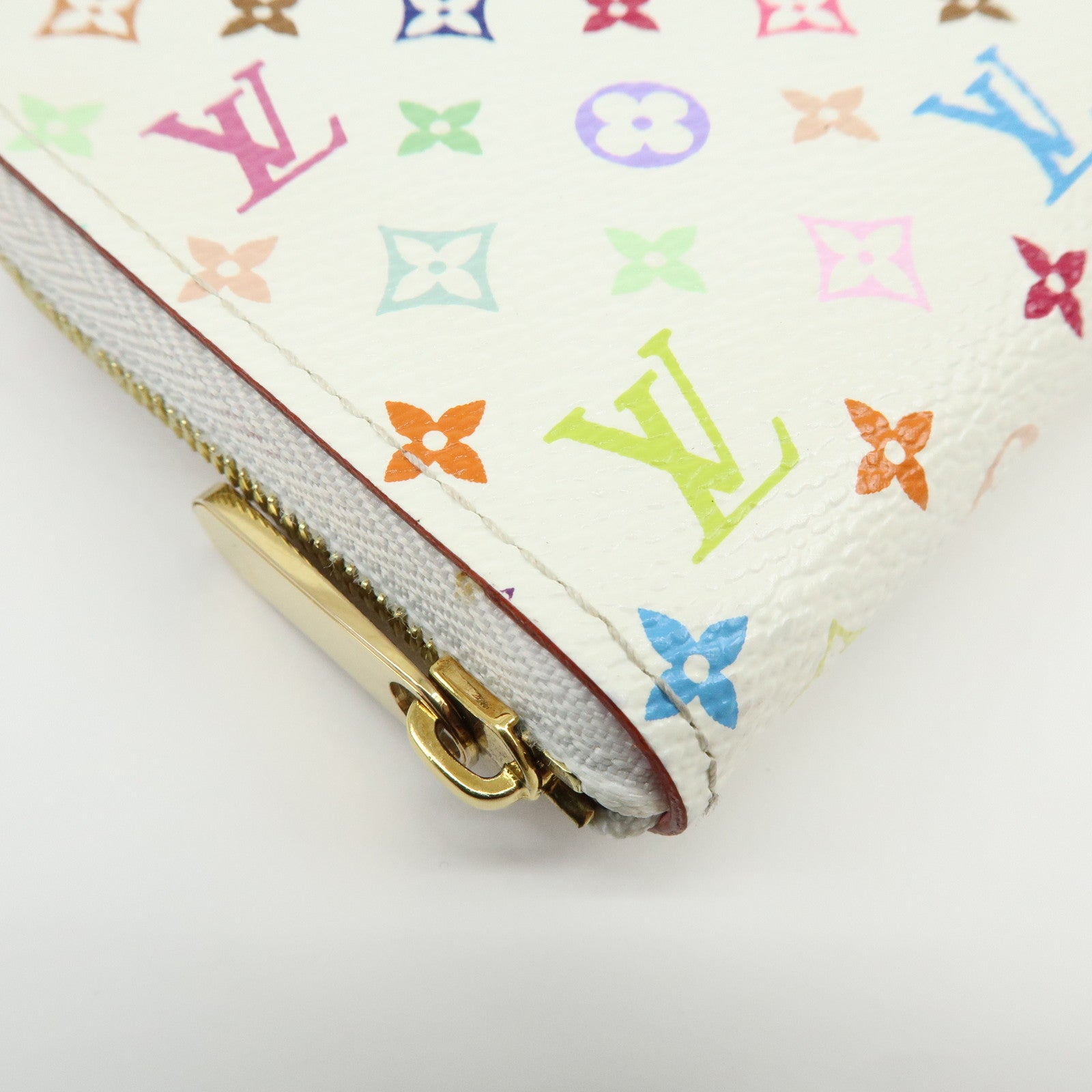 Louis Vuitton Monogram Multicolor Round Zippy Coin Purse Blanc M93741