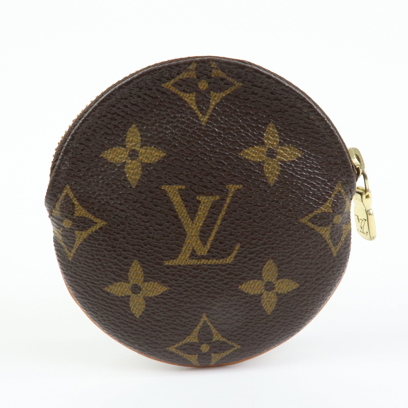 Louis Vuitton Monogram Porte Monnaie Rond Coin Case Brown M61926