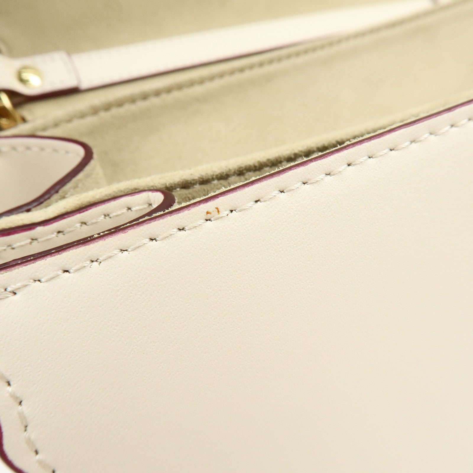 FENDI KAN I Leather 2Way Bag Shoulder Bag Hand Bag Beige 8BT283
