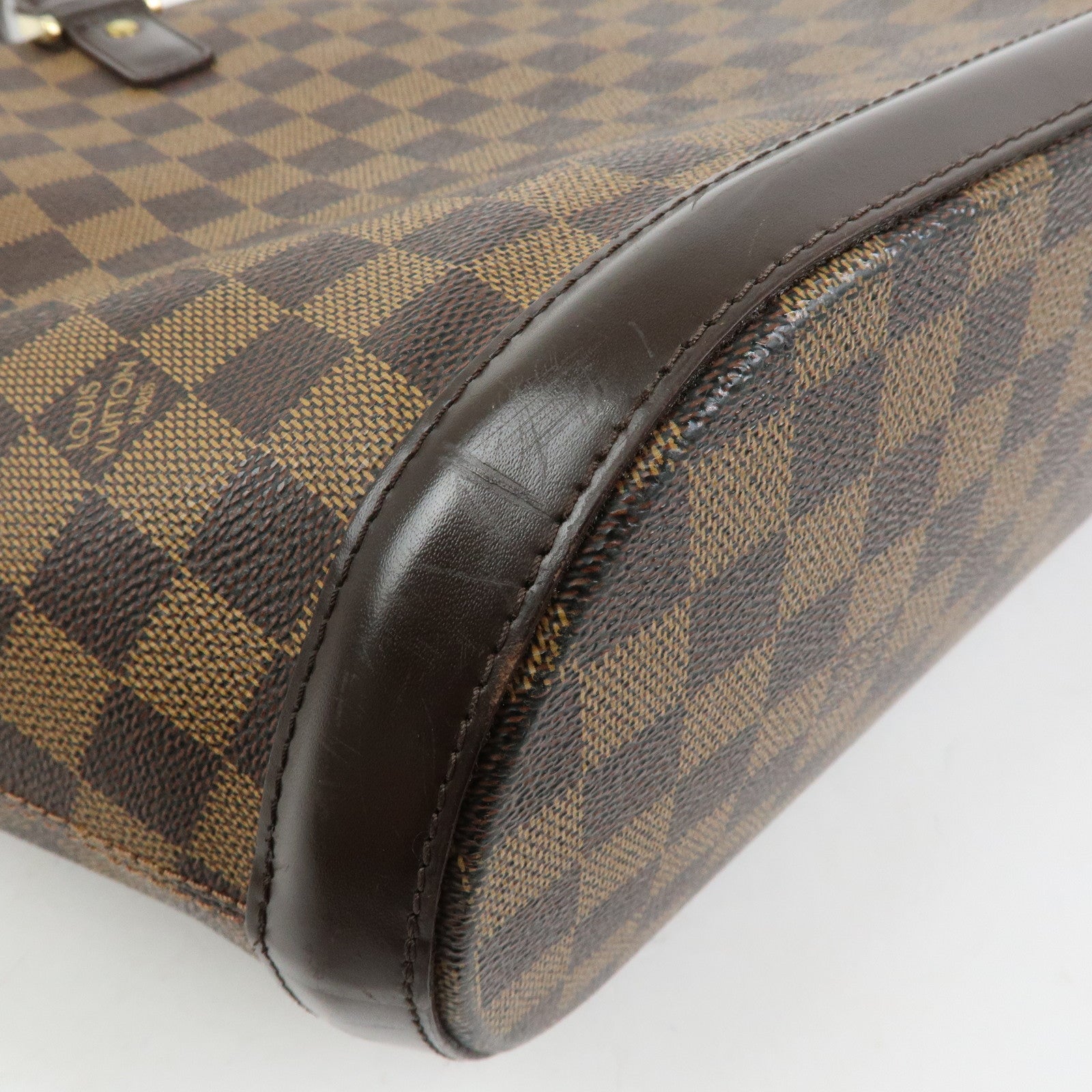 Louis Vuitton Damier Canvas Leather Manosque GM Hand Bag N51120