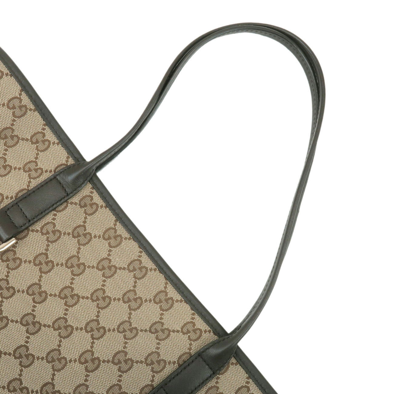GUCCI New Britt Interlocking G Abbey GG Canvas Tote Bag Brown 169946