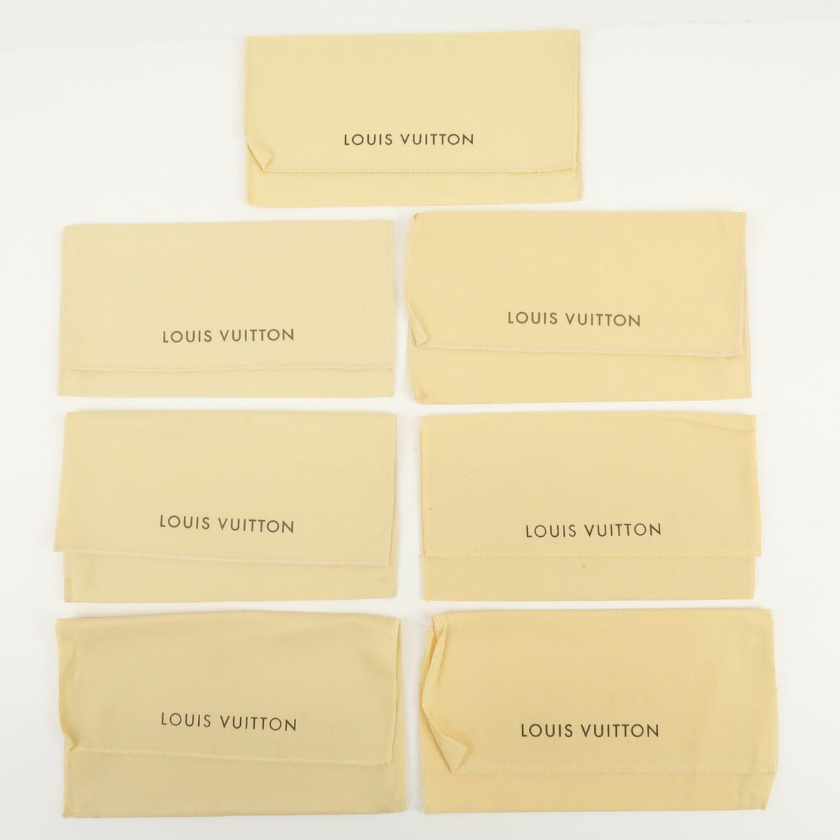 Louis Vuitton Lot of 25 Dust Bag Storage Bag Flap Style Beige
