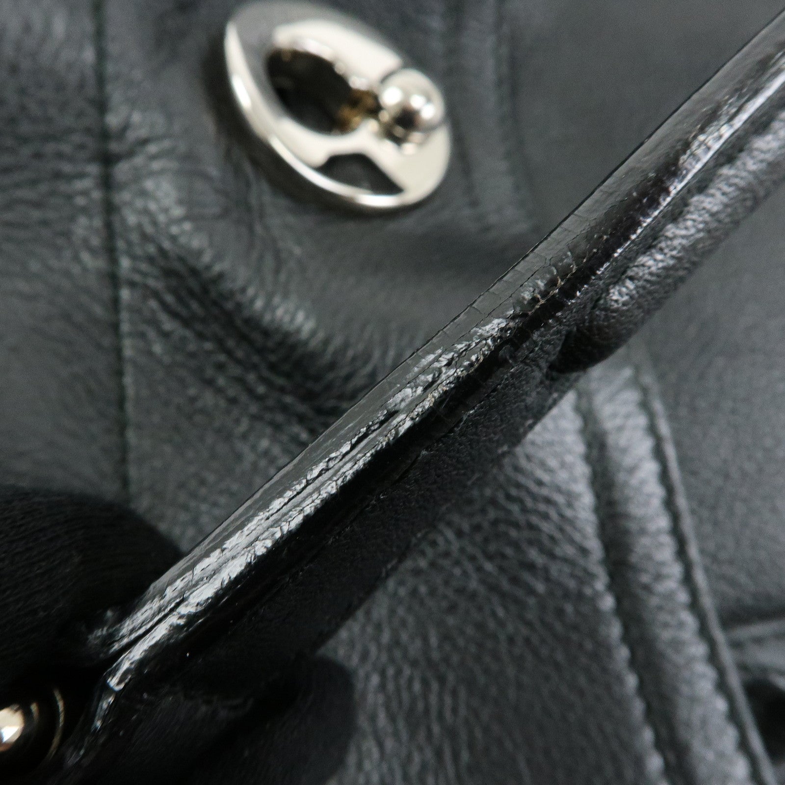SAINT LAURENT PARIS Muse Two Leather Canvas Hand Shoulder Bag Black