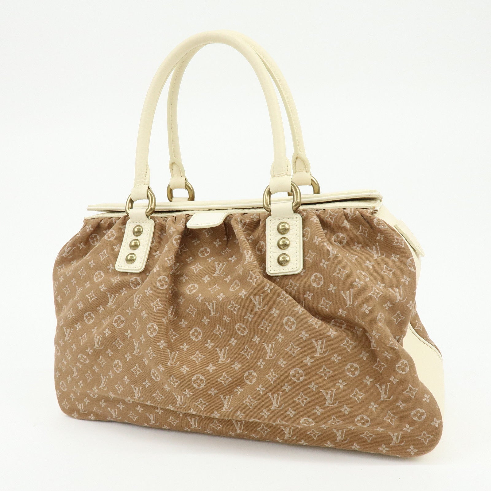 Louis Vuitton Monogram Mini Lin Trapes GM Camel Ivory M40060