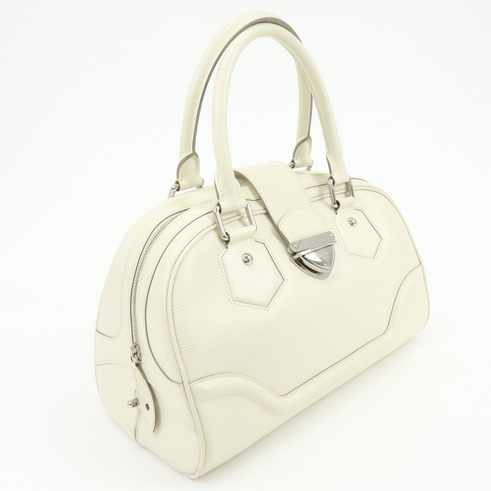 Louis Vuitton Epi Montaigne GM Bowling Hand Bag Ivoire White M5931J
