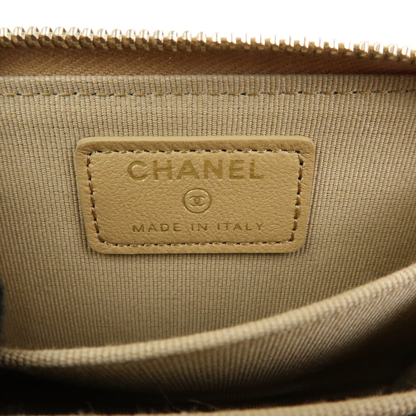 CHANEL COCO Mark Matelasse Lamb Skin Classic Zippy Coin Case AP0216