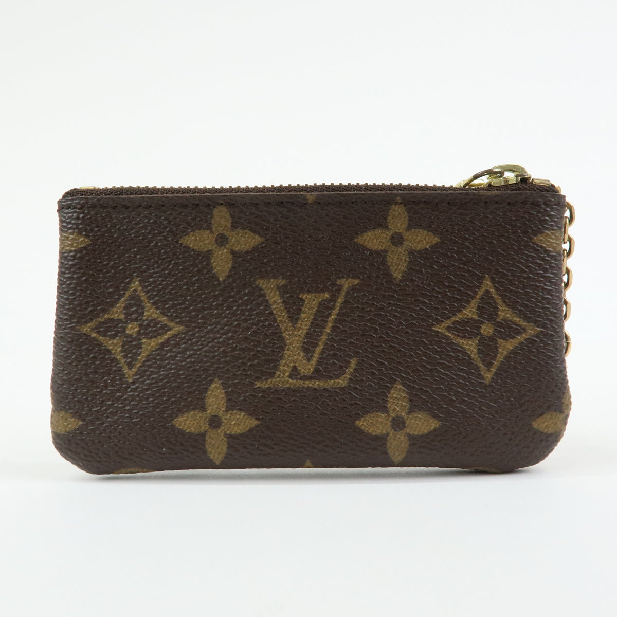 Louis Vuitton Monogram Pochette Cles Coin Case Key Case Brown M62650