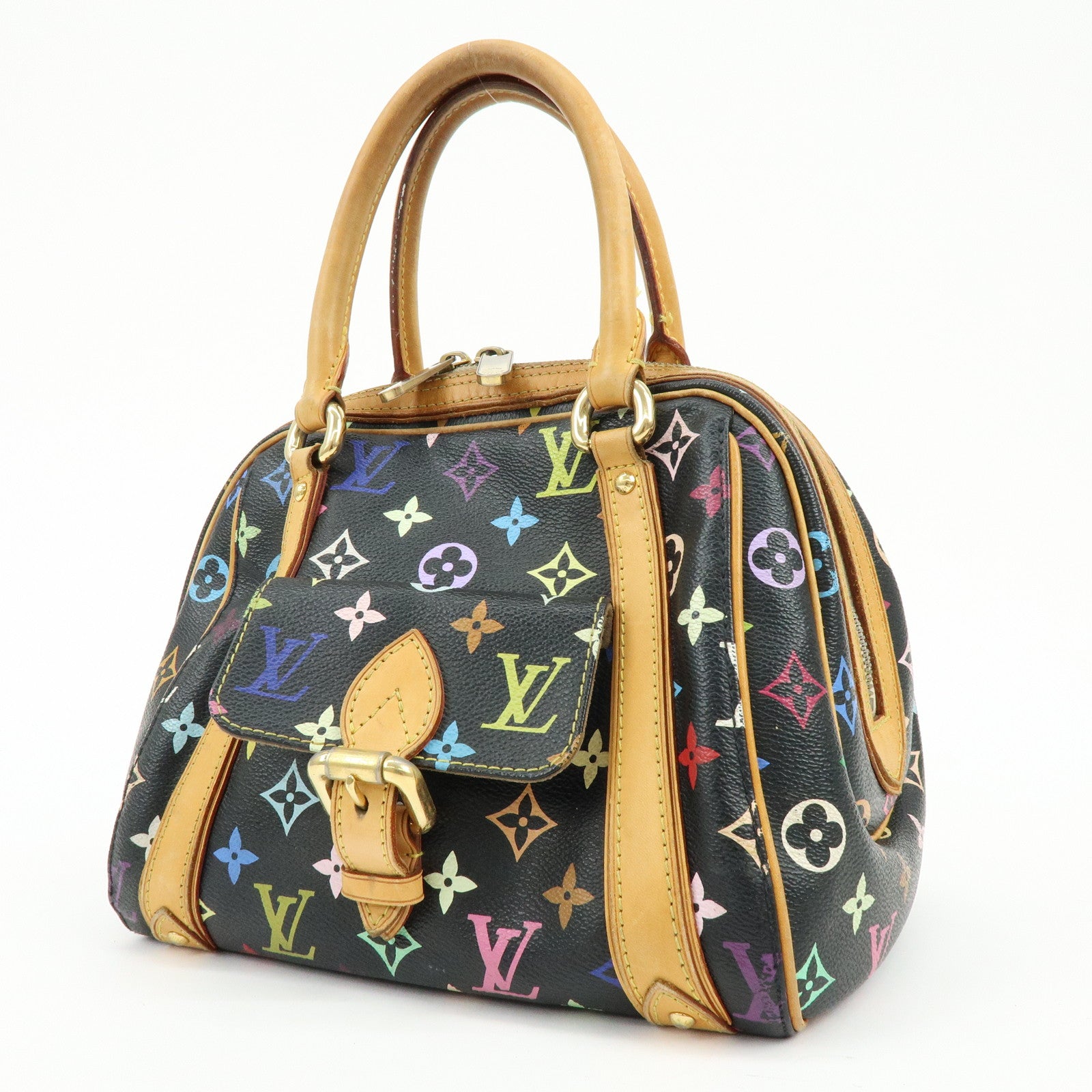 Louis Vuitton Monogram Multicolor Priscilla Hand Bag Noir M40097