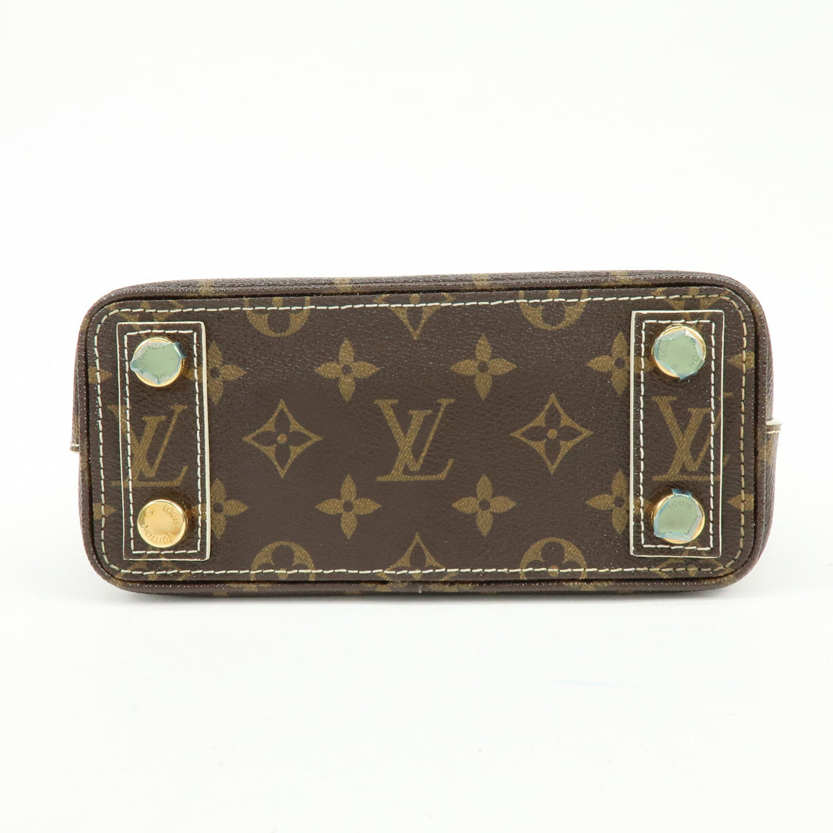 Louis Vuitton Monogram Shiny Lockit BB Mini Hand Bag Brown M40599