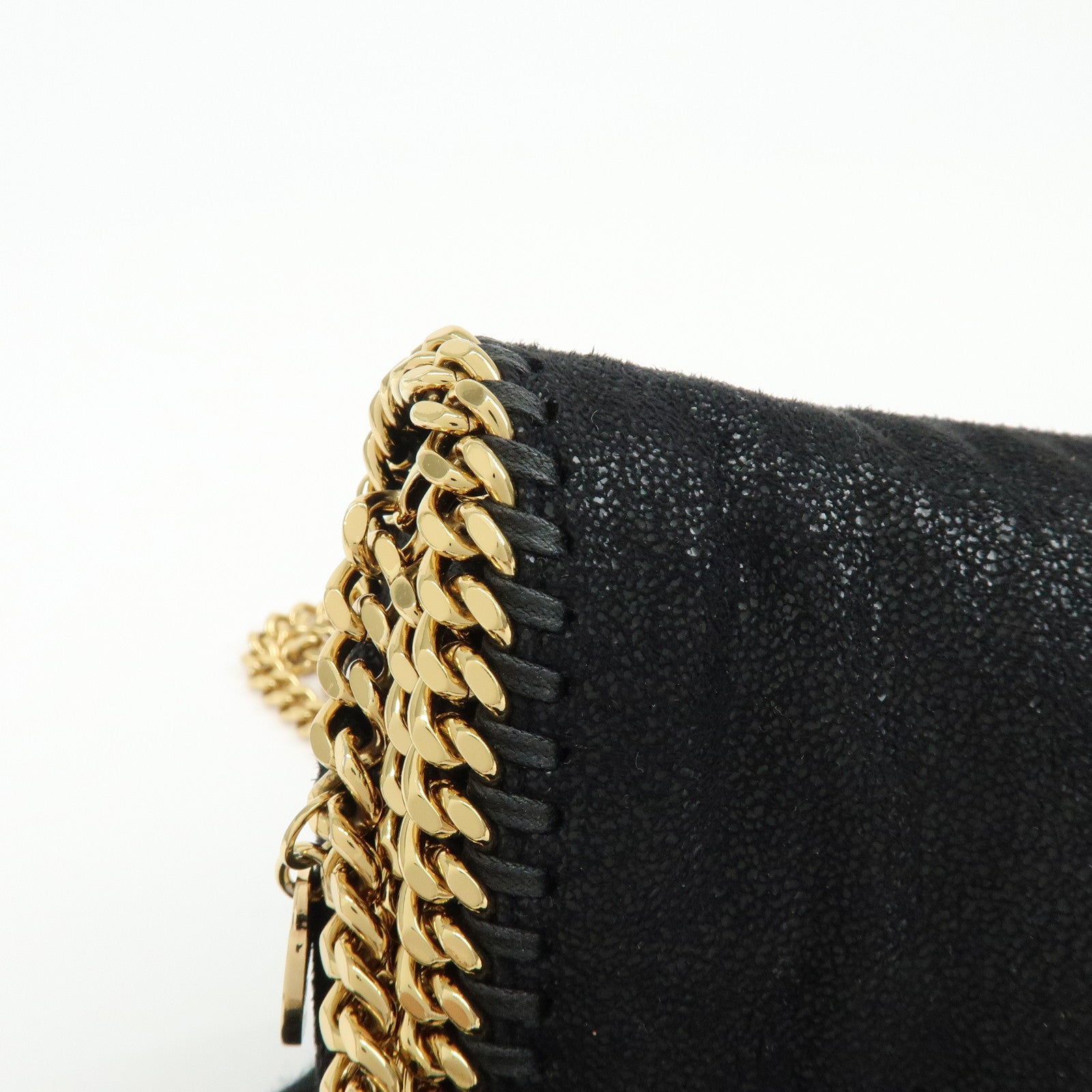STELLA MCCARTNEY Falabella Faux Leather Shoulder Bag Black 495150