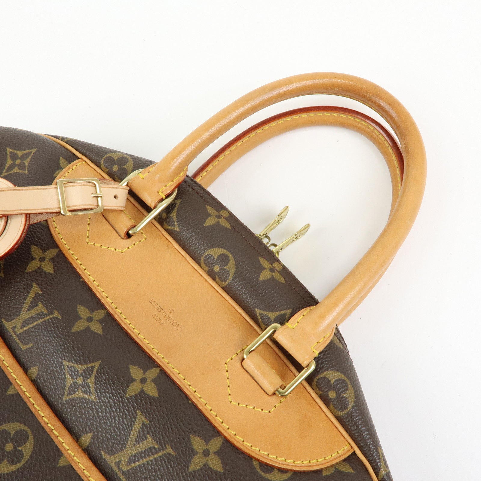Louis Vuitton Monogram Deauville Canvas Hand Bag Brown M47270