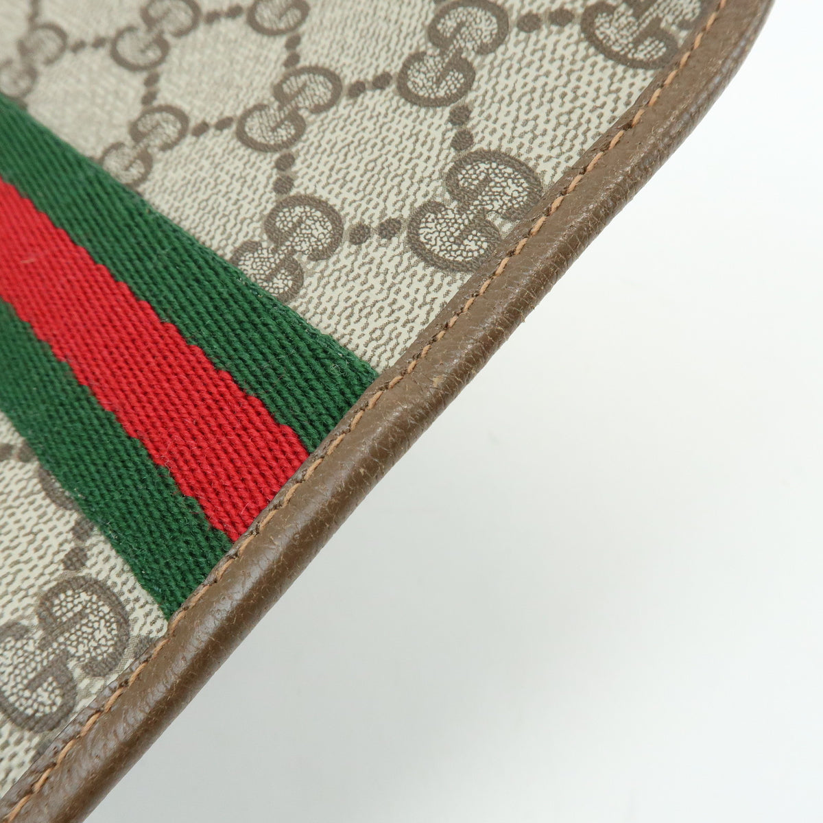 GUCCI Sherry Old Gucci GG Supreme Leather Clutch Bag Pouch 89・01・021