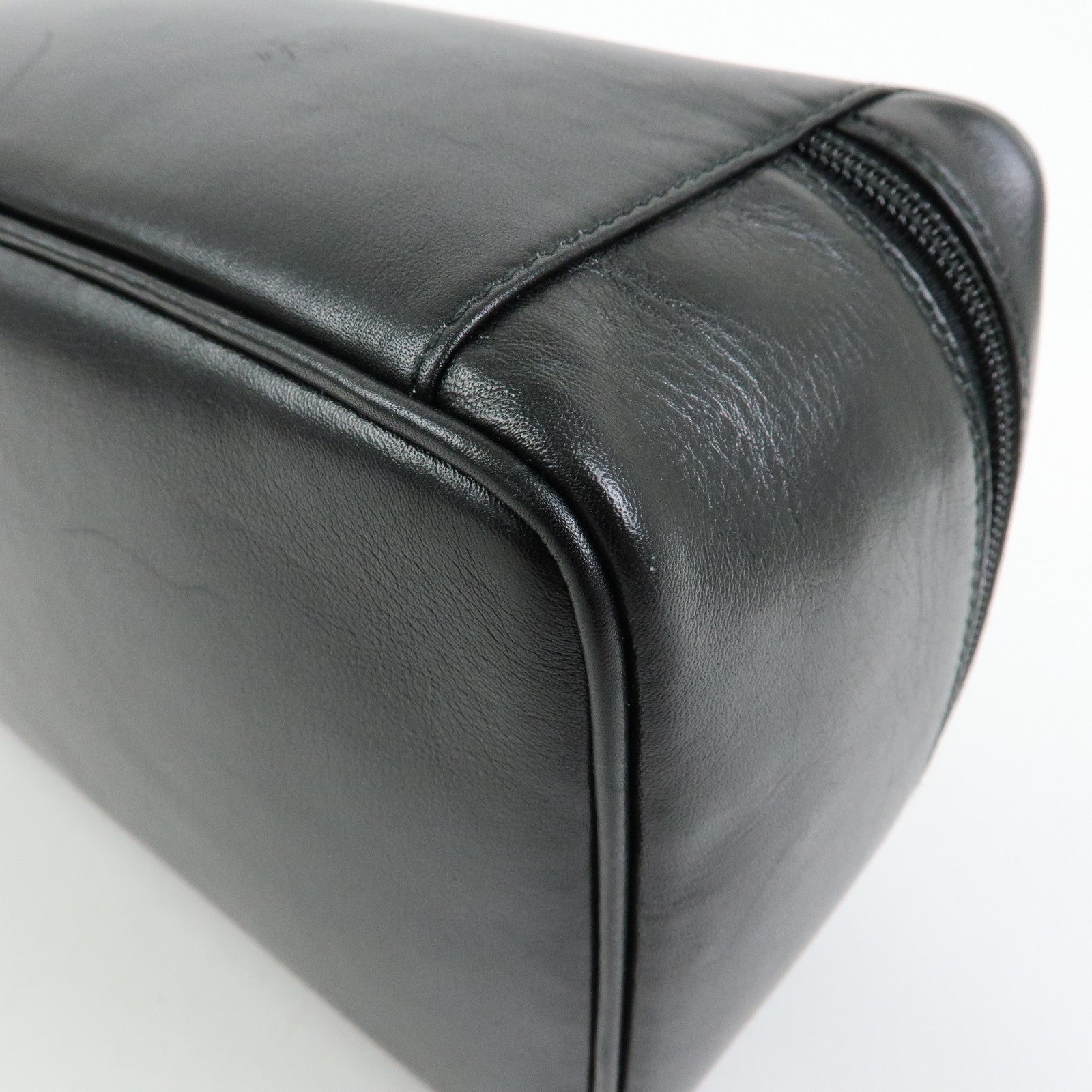 GUCCI Horsebit Leather Vanity Bag Cosmetic Bag Black 03217050140