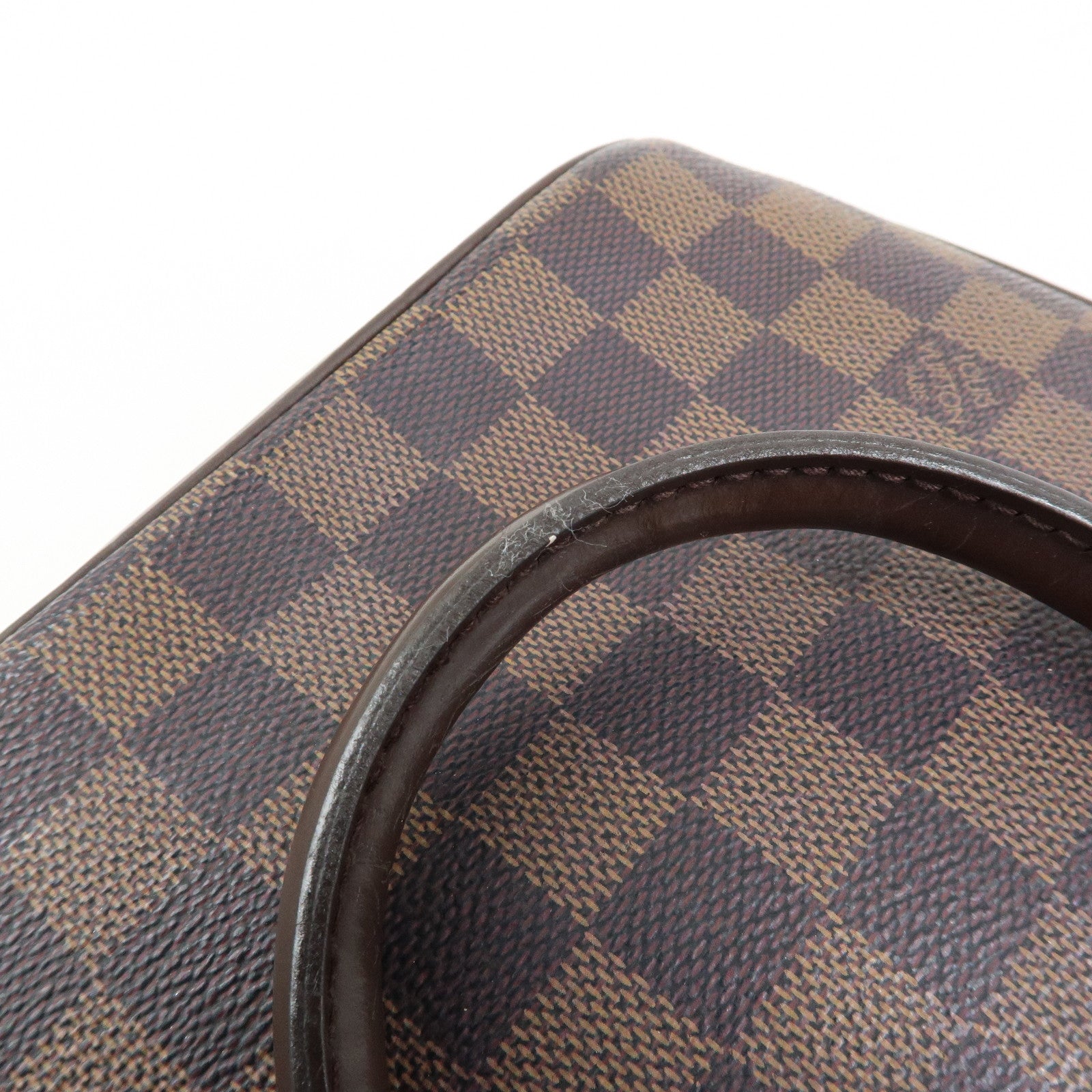 Louis Vuitton Saria Mini Damier Ebene Canvas Leather Hand Bag N51286