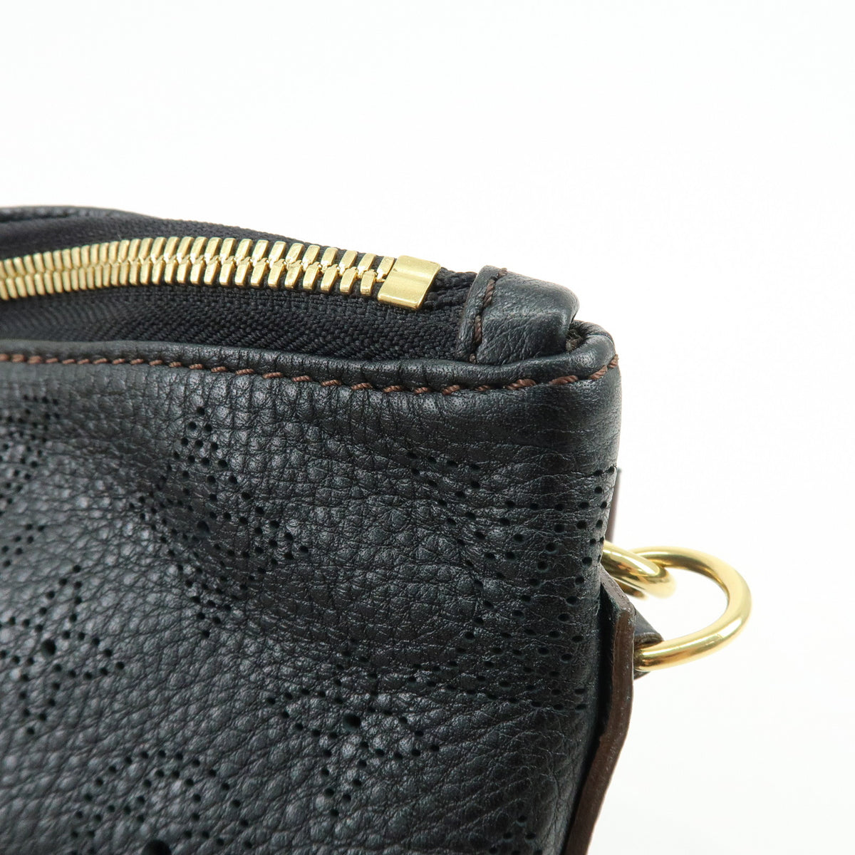 Louis Vuitton Monogram Mahina Selene PM Shoulder Bag Noir M94314