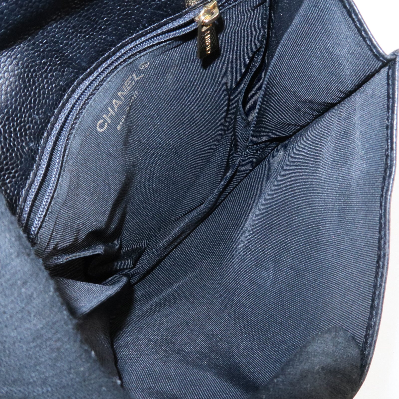 CHANEL COCO Mark Caviarskin Shoulder Bag Crossbody Bag Black Used