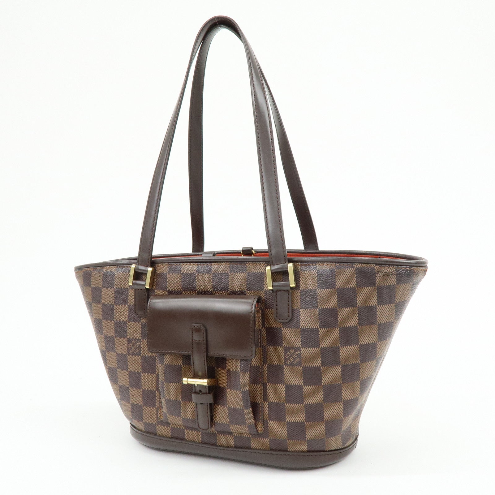Louis Vuitton Manosque PM Damier Canvas Tote Bag Ebene N51121