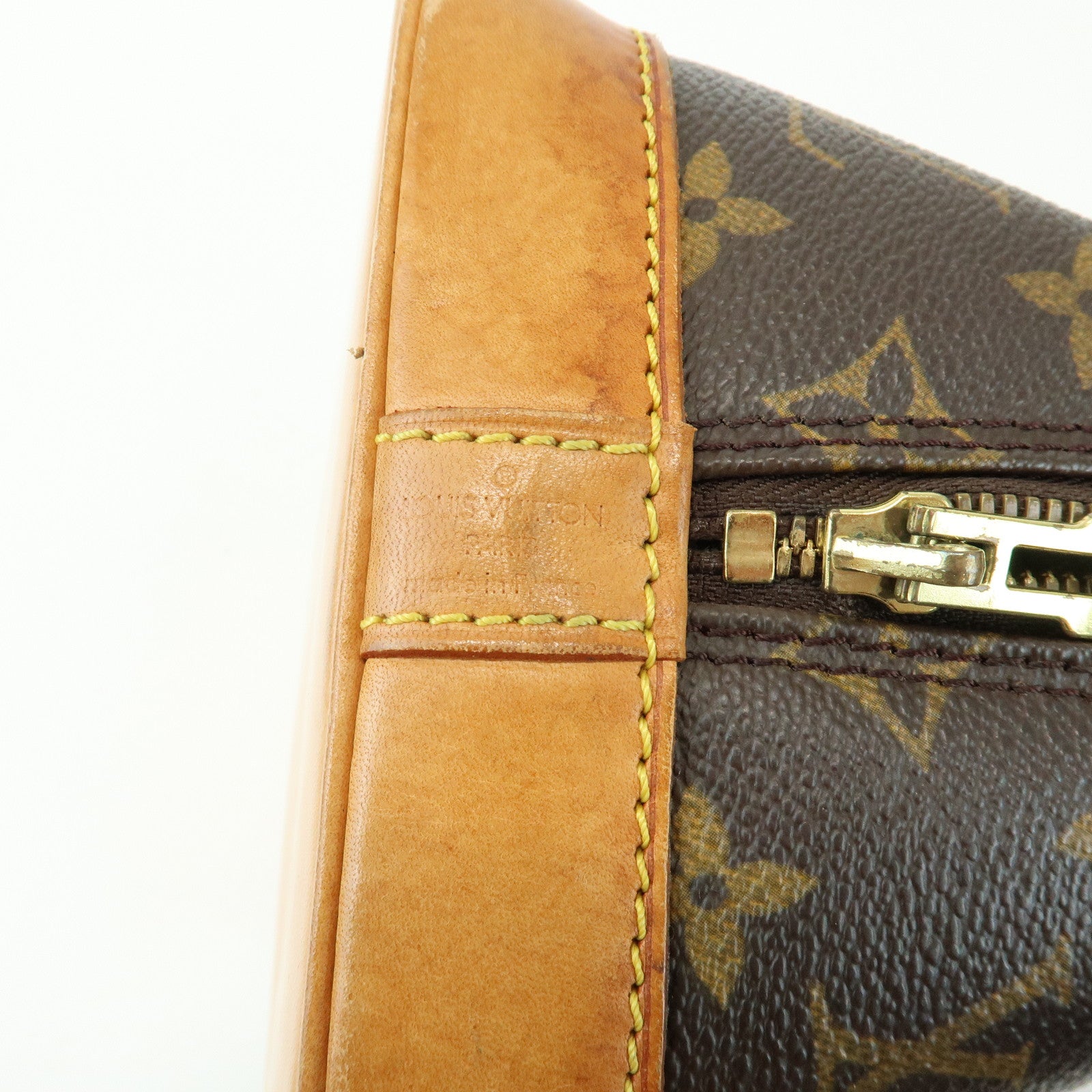 Louis Vuitton Monogram Alma PM Canvas Leather Hand Bag Brown M51130