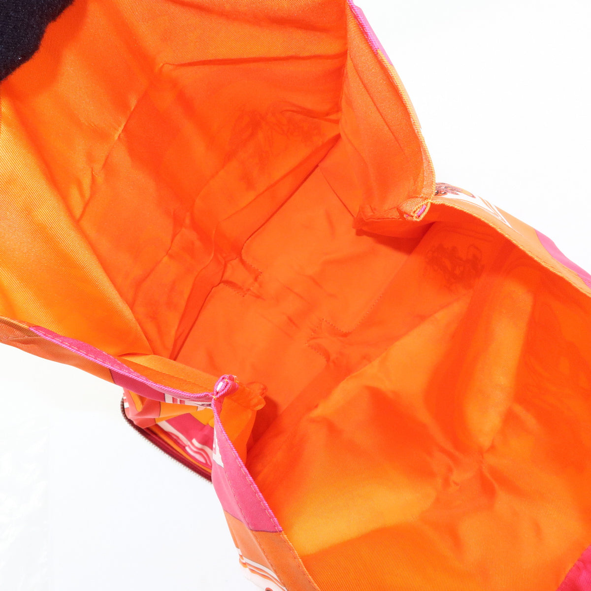 HERMES Buffle Skipper Silk 100% Silky Pop Foldable Tote Bag □L Stamped