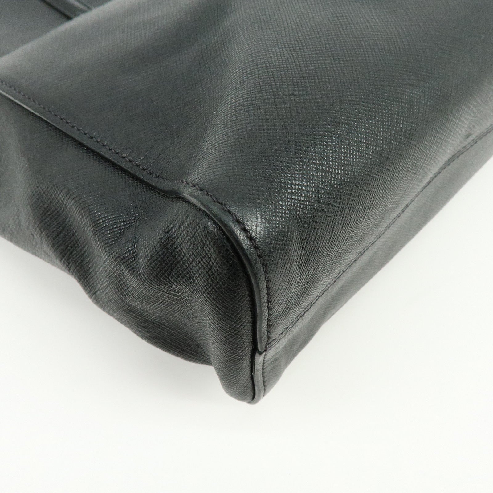 PRADA Triangle Logo Saffiano Leather 2Way Bag Shoulder Bag Black BN2666