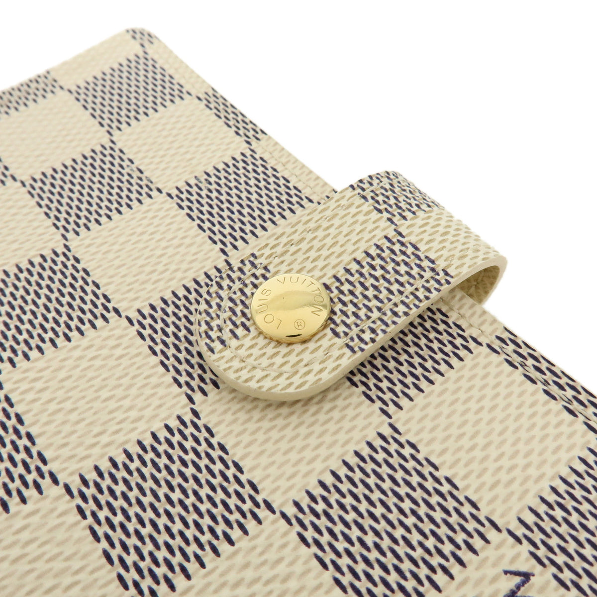 Louis Vuitton Damier Azur Agenda PM Planner Cover Ivory R20706