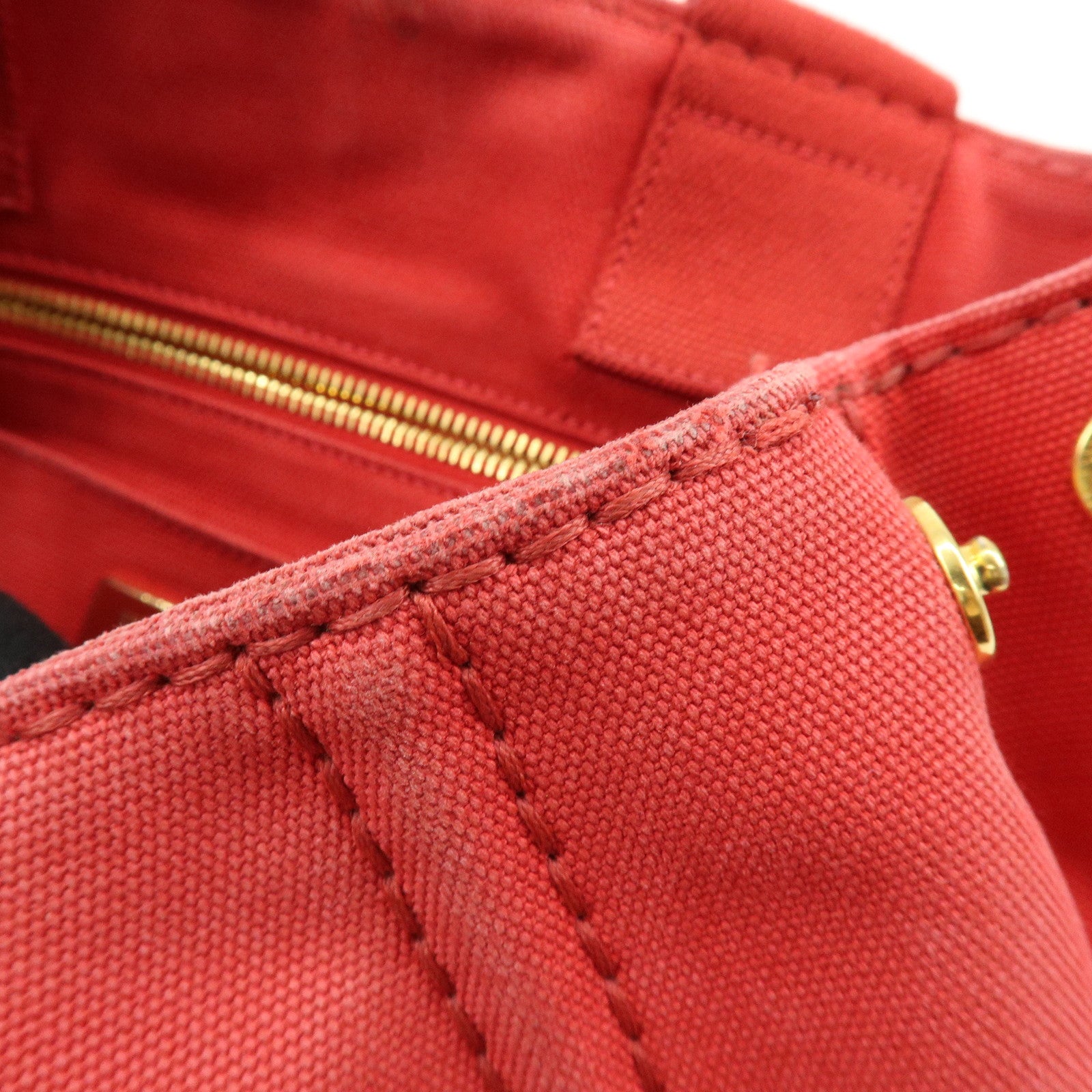 PRADA Triangle Logo Canapa Mini Canvas 2Way Hand Shoulder Bag B2439G