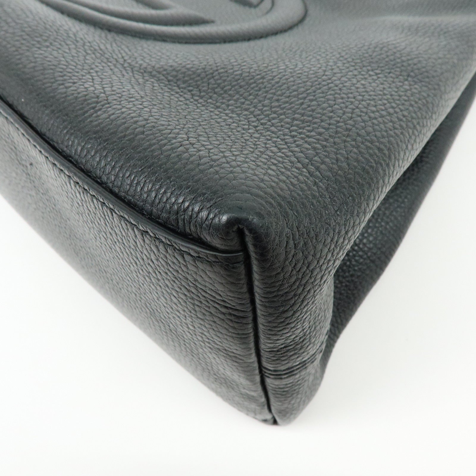 GUCCI SOHO Interlocking G Chain Shoulder Bag Tote Bag Black 536196