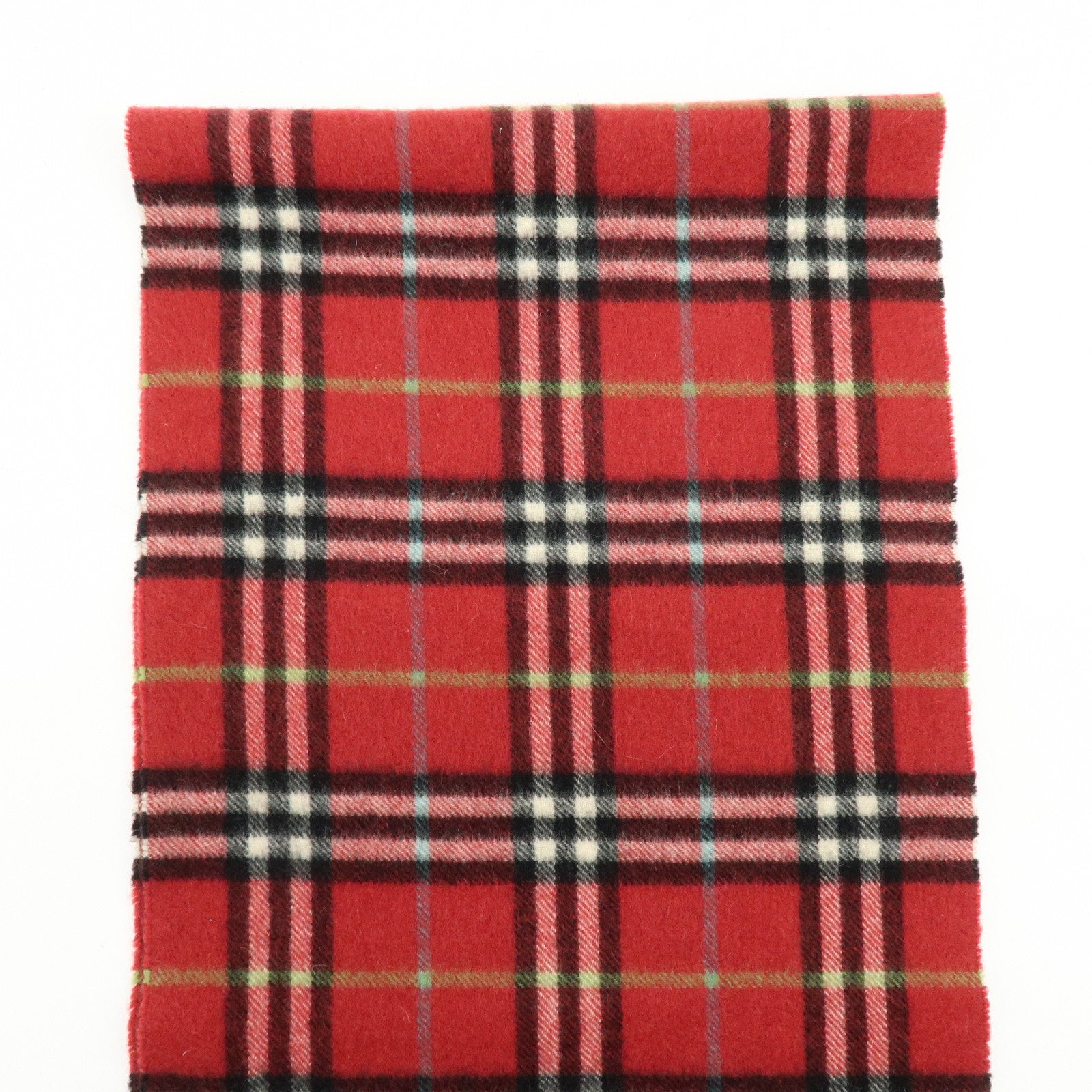BURBERRY Nova Plaid Lot of 2 Cashmere100% Scarf Stole Red Navy