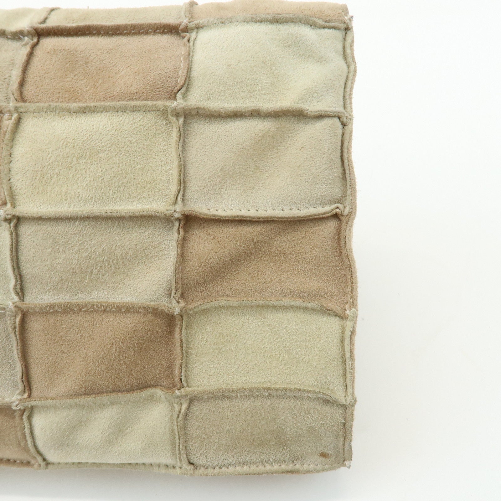 CHANEL 2.55 Suede Patchwork Chain Shoulder Bag Beige A14528