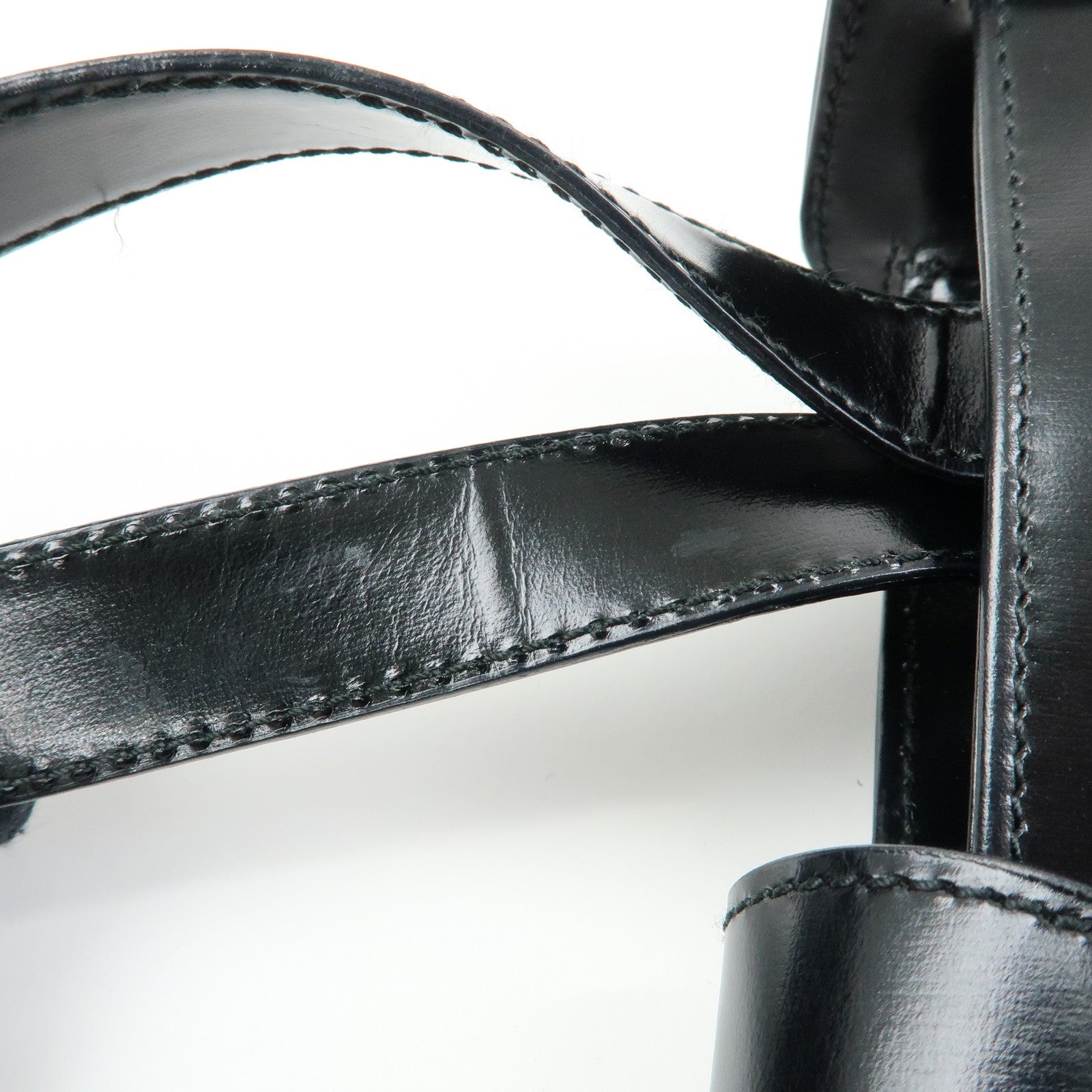 Ferragamo Vara Leather 2way Bag Hand Bag Black