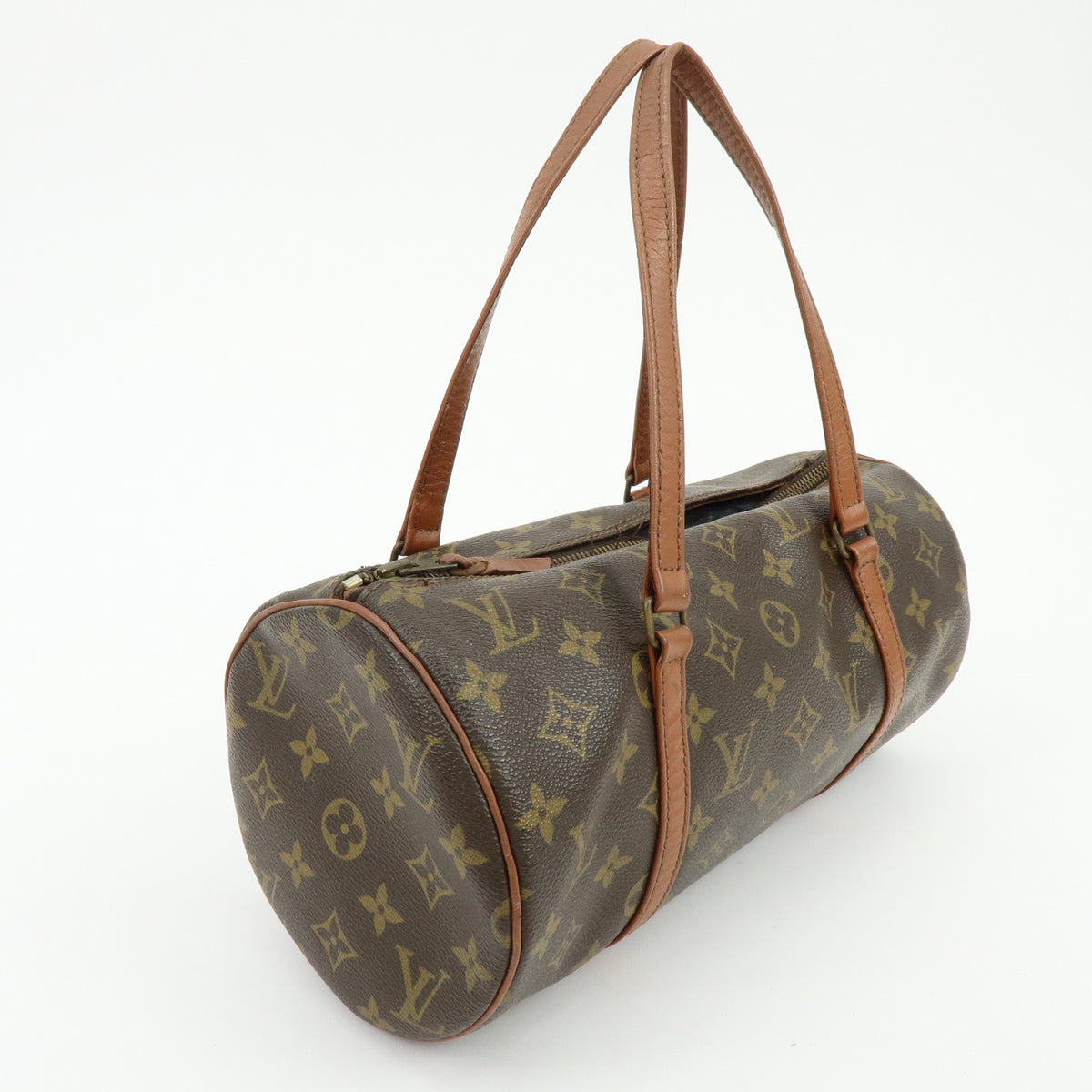 Louis Vuitton Monogram Papillon 30 Hand Bag Brown M51365