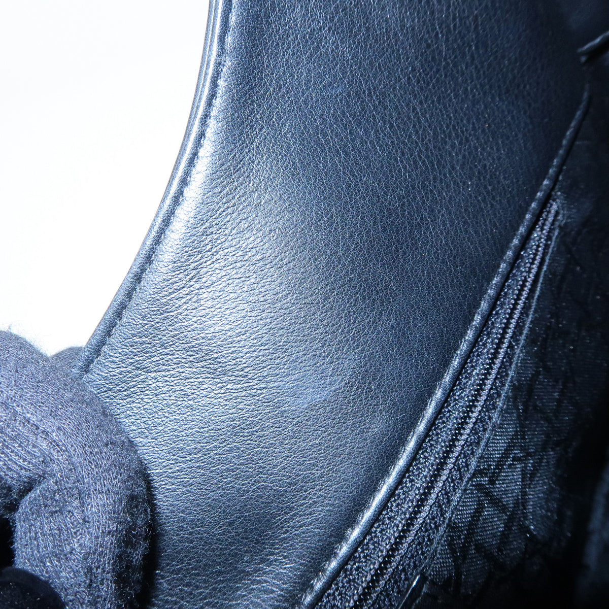 Christian Dior Malice Pearl Leather Shoulder Bag Hand Bag Black