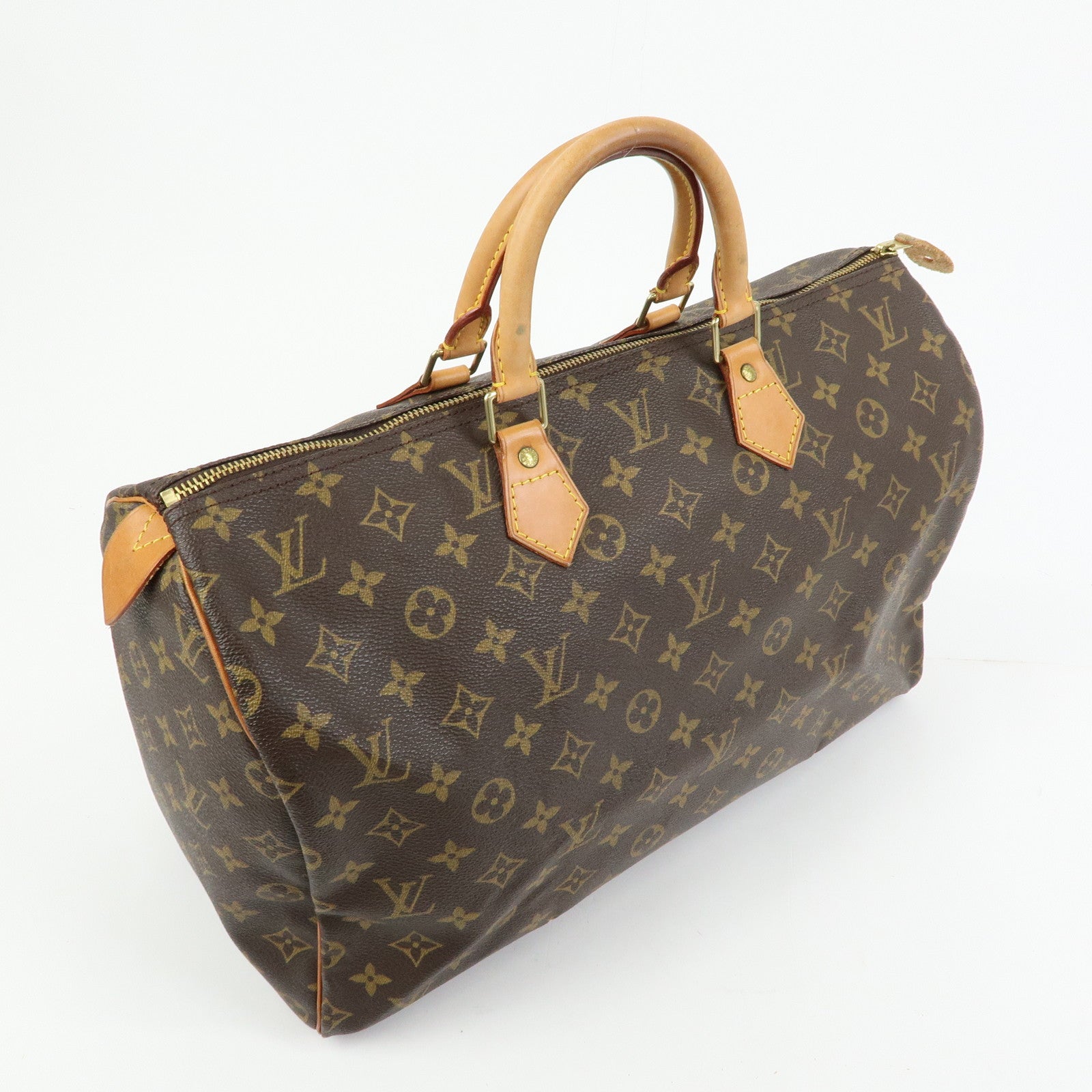 Louis Vuitton Monogram Speedy 40 Hand Bag Boston Bag Brown M41522
