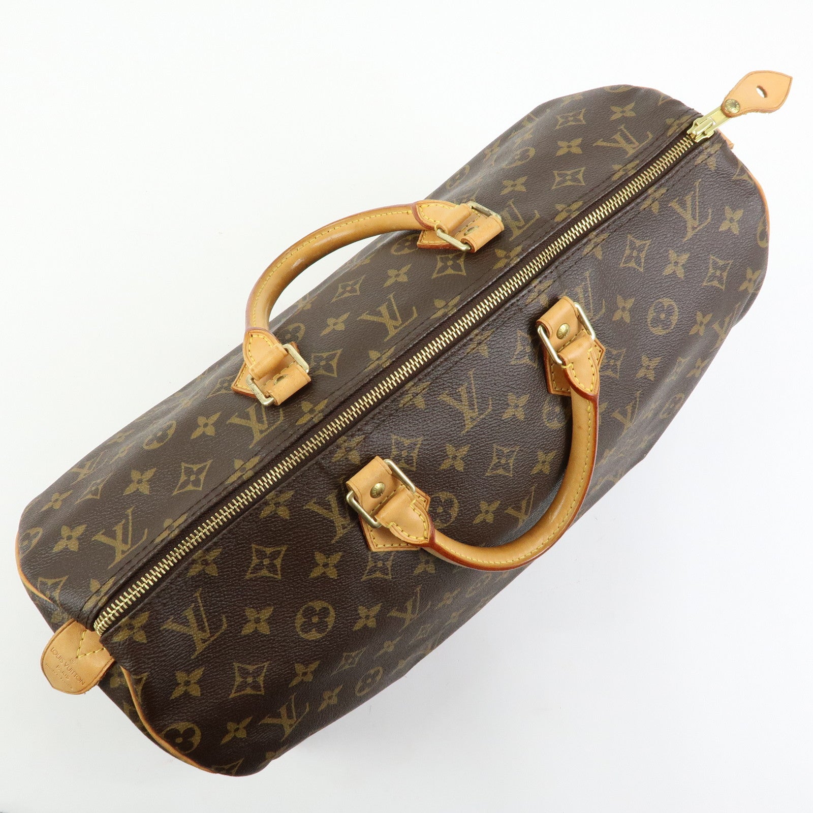 Louis Vuitton Monogram Speedy 40 Hand Bag Boston Bag Brown M41522