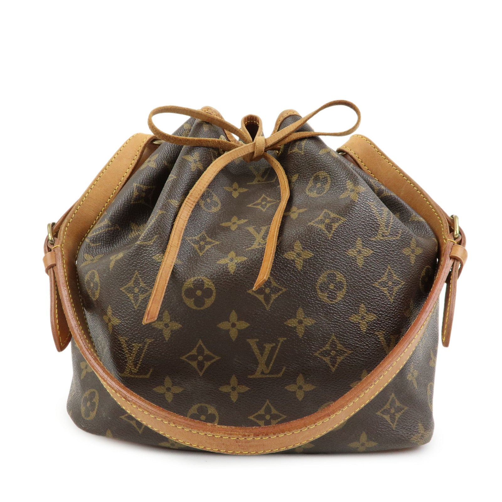 Louis Vuitton Monogram Petit Noe Shoulder Bag Brown M42226