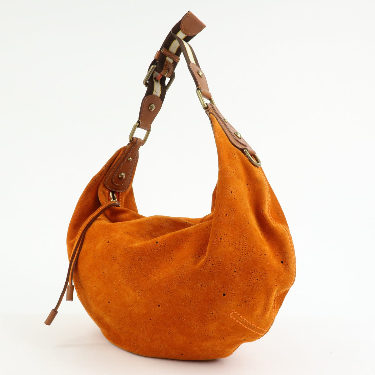 Louis Vuitton Monogram Onata GM Suede Shoulder Bag Orange M95119