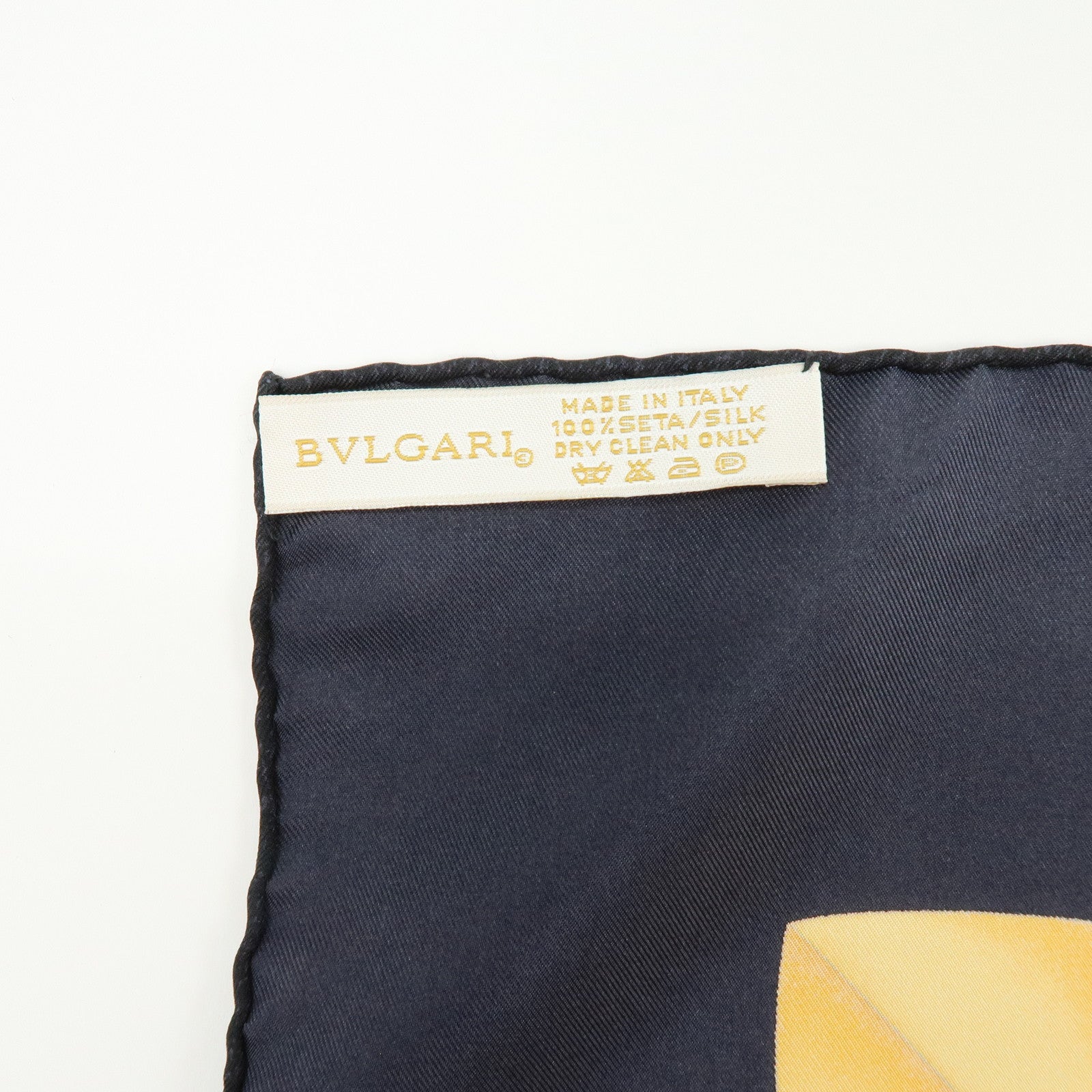 BVLGARI GIVENCHY Lot of 2 Silk 100% Scarf Black Yellow Light Purple