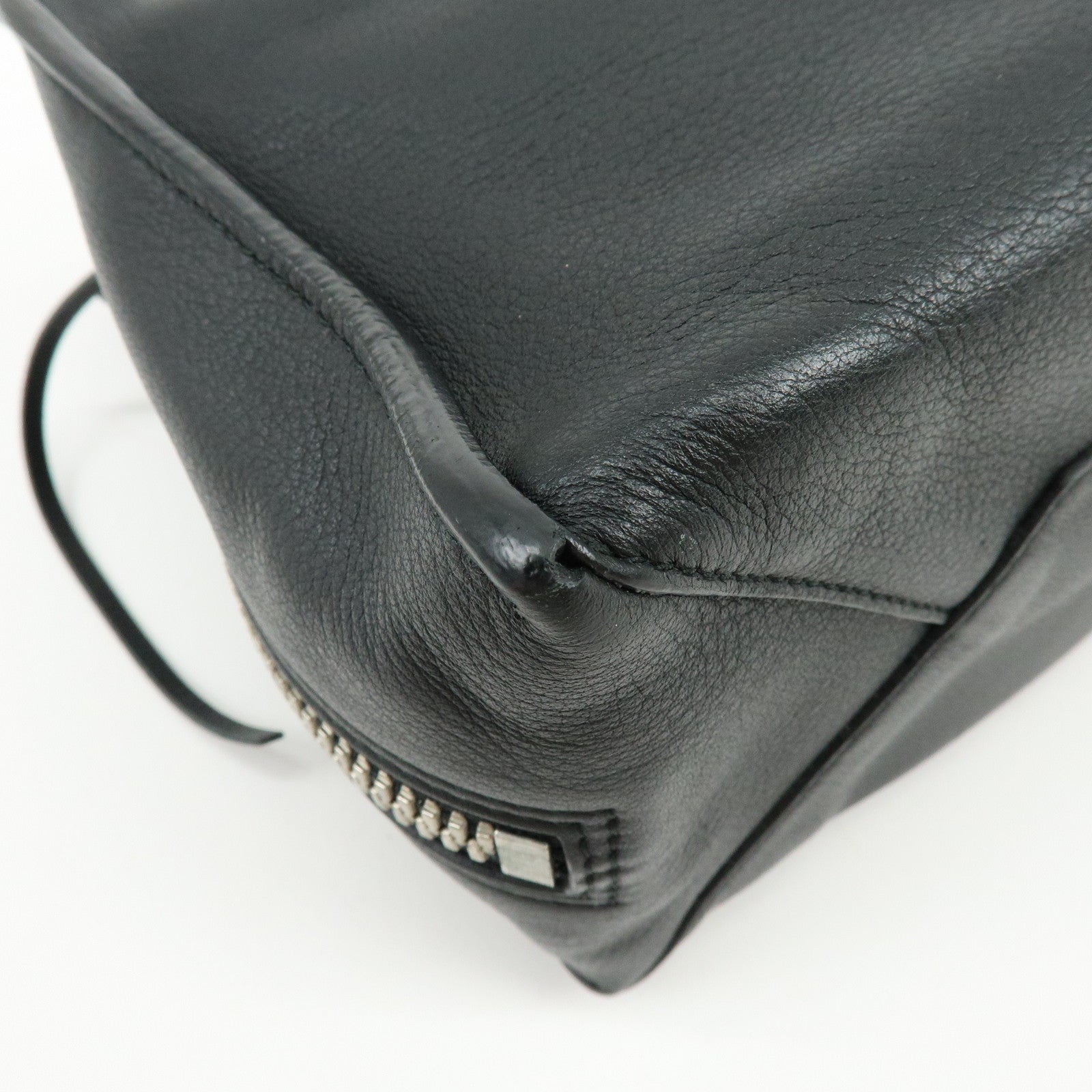 BALENCIAGA Paper A6 Mini Leather 2Way Hand Shoulder Bag Black 370926