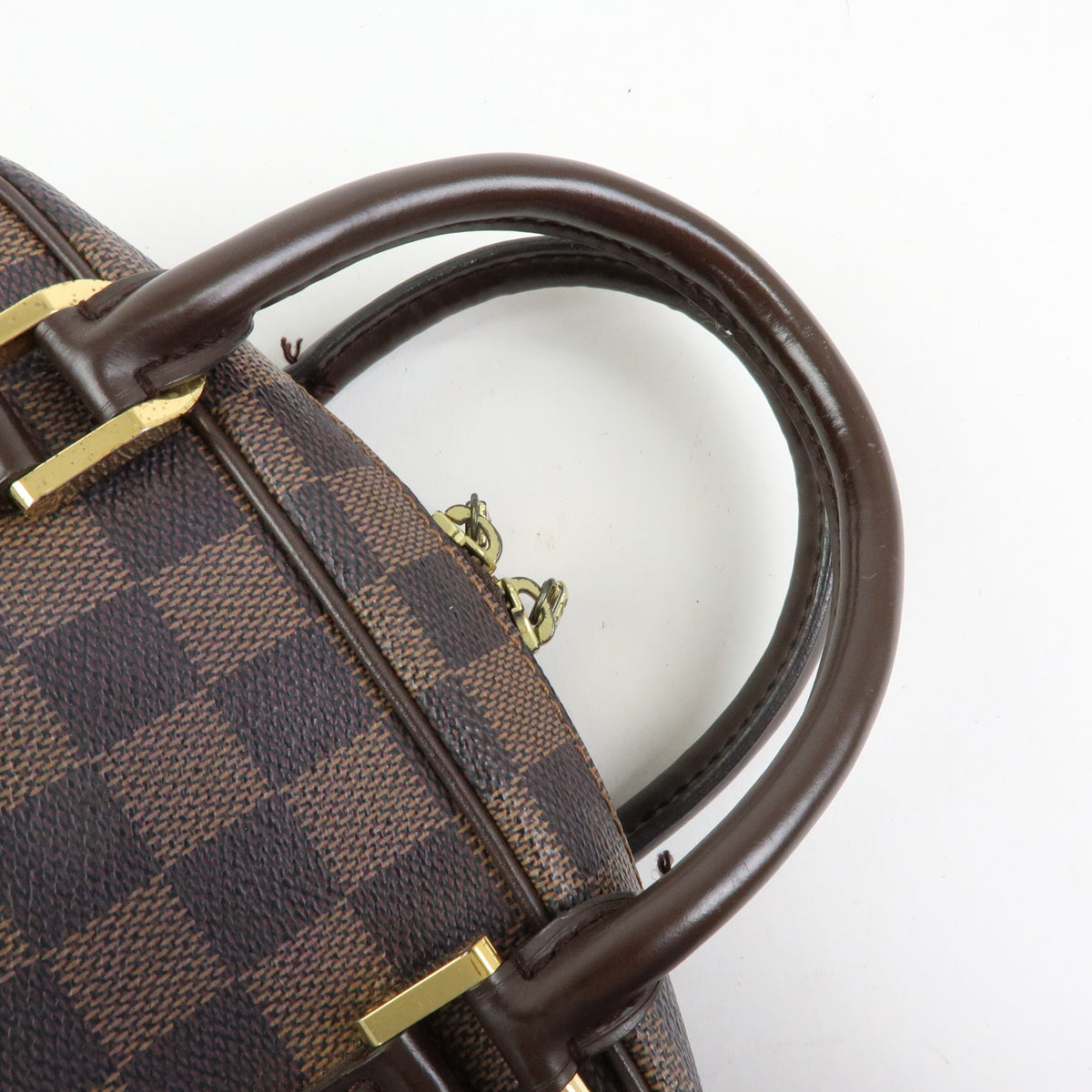 Louis Vuitton Saria Mini Damier Ebene Canvas Leather Hand Bag N51286